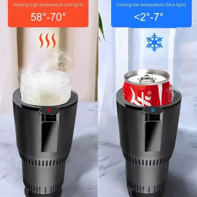 Mroace 2-in-1 Smart Car Cup Cooler and Warmer with Digital Display