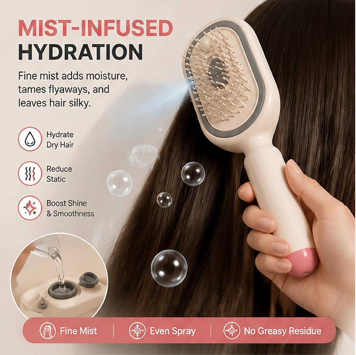 Mroace 2026 NEW Electric Spray Air Cushion Massage Comb