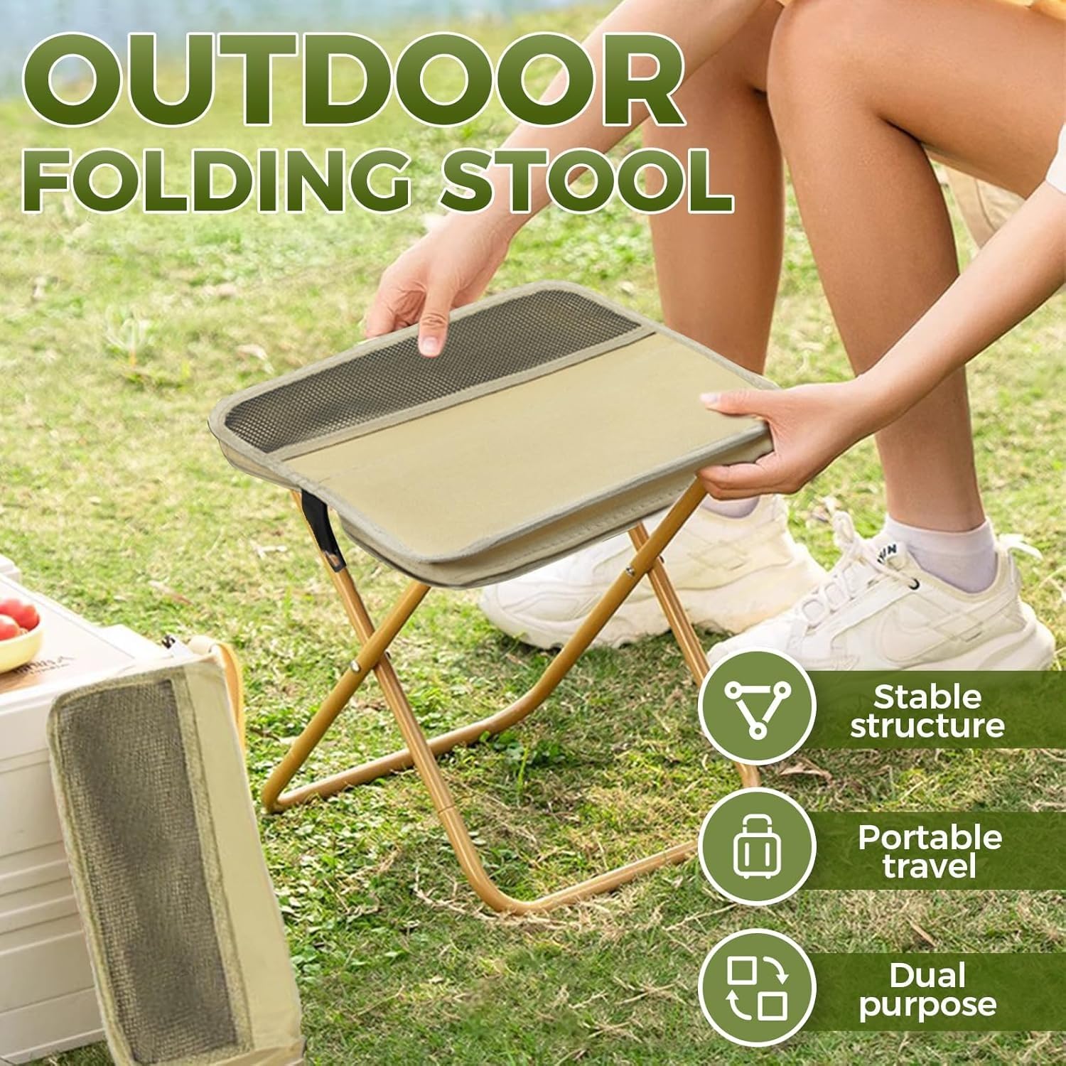 Mroace 2026 Upgrade Foldable Satchel Stool