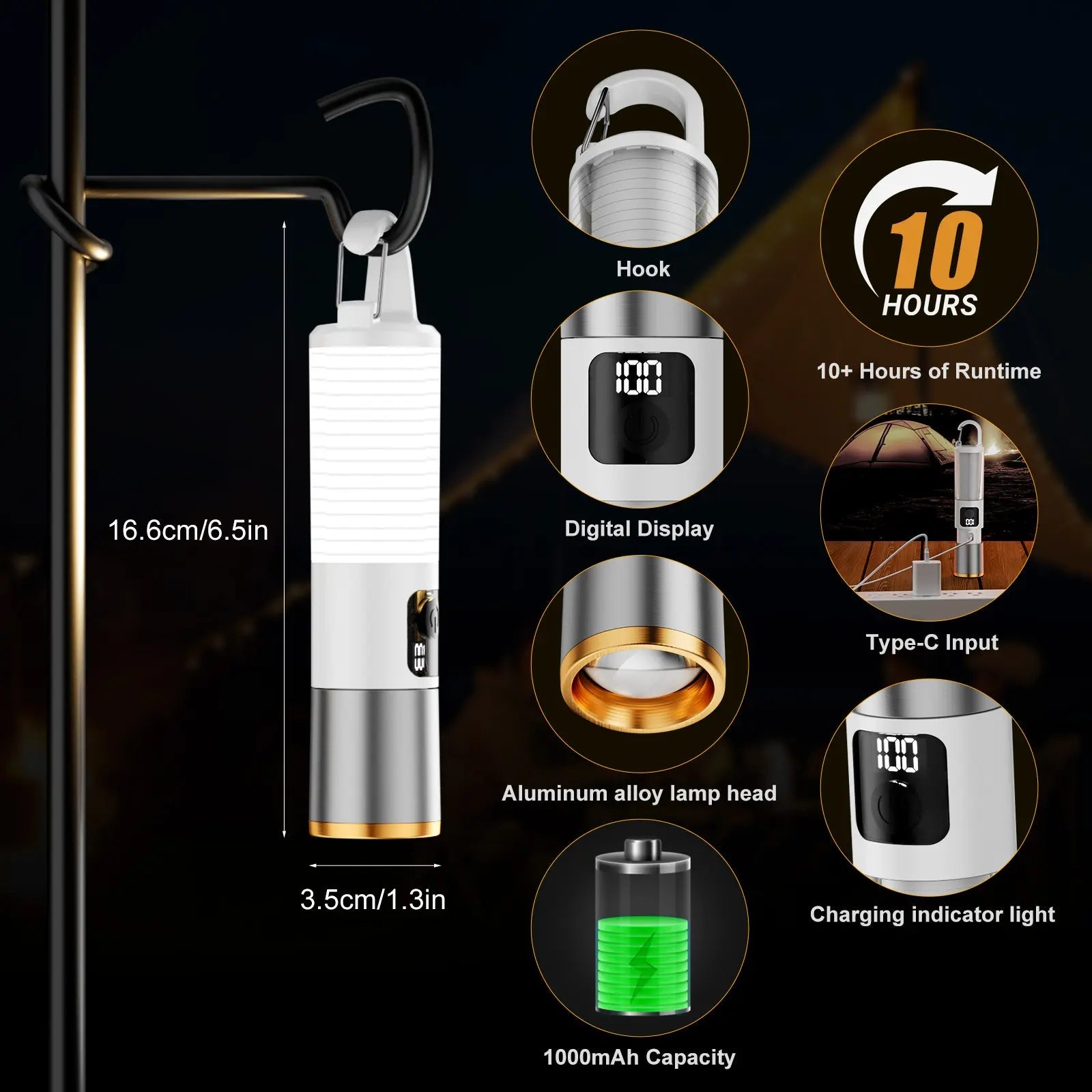 Mroace 2154 LED Ultra Bright Tactical Flashlight