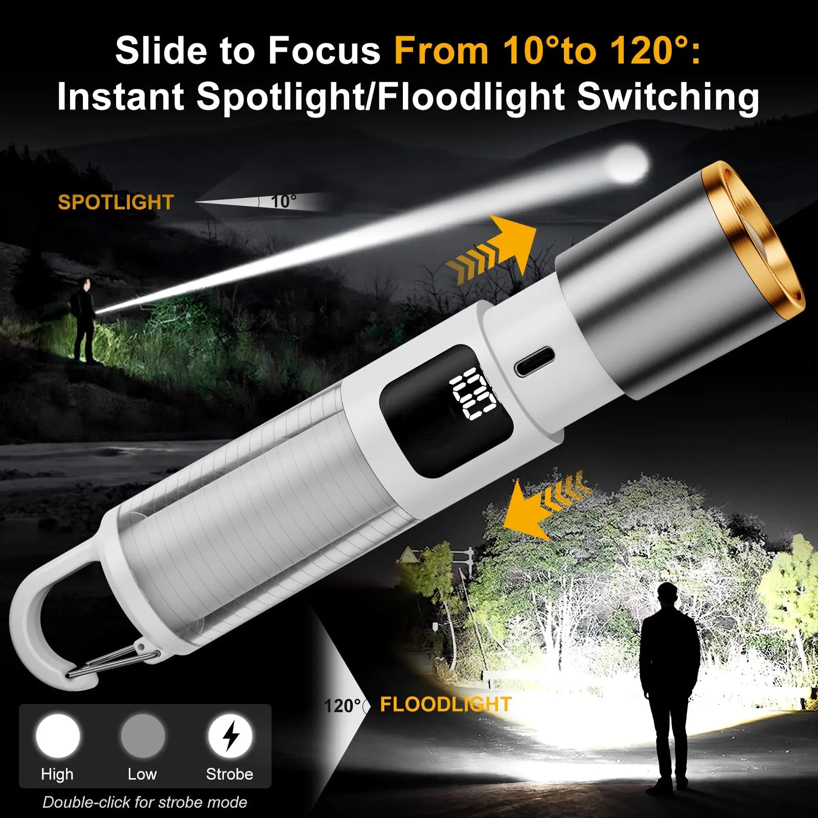 Mroace 2154 LED Ultra Bright Tactical Flashlight