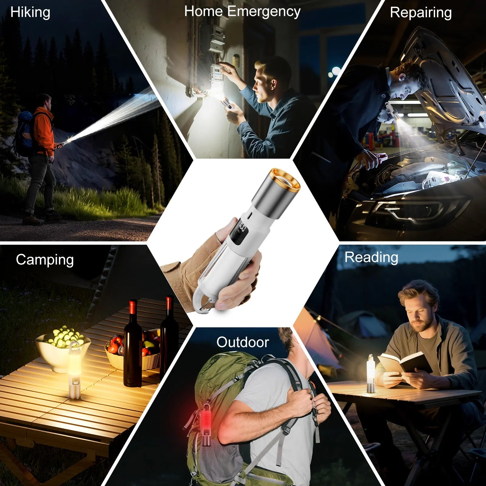 Mroace 2154 LED Ultra Bright Tactical Flashlight