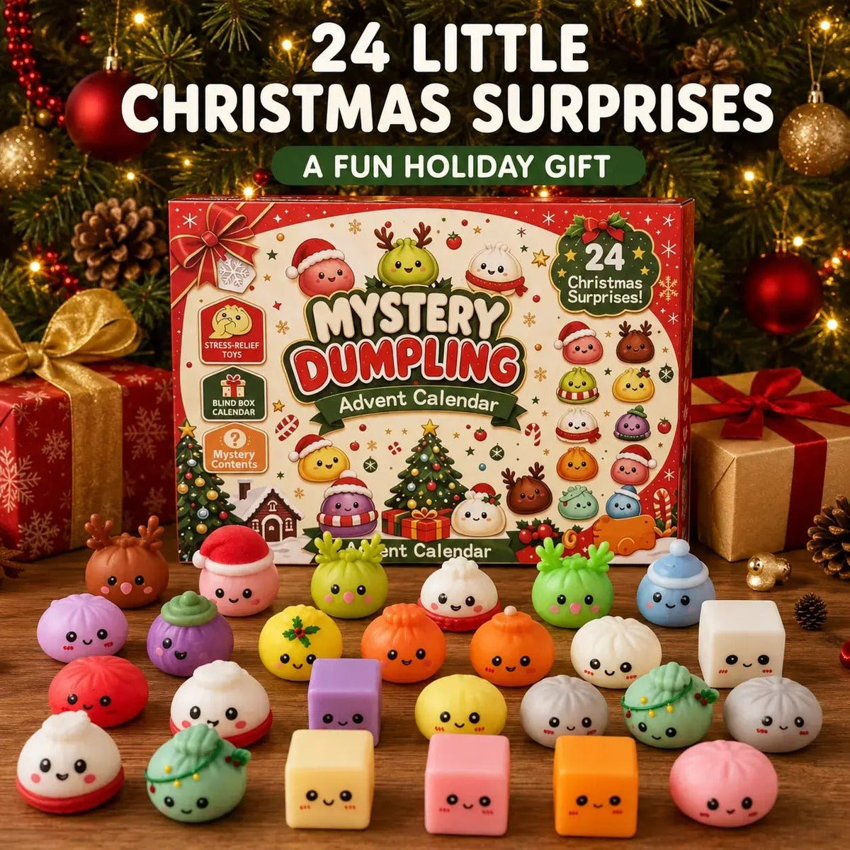 Mroace 24-Day Christmas Mini Squishies Advent Calendar