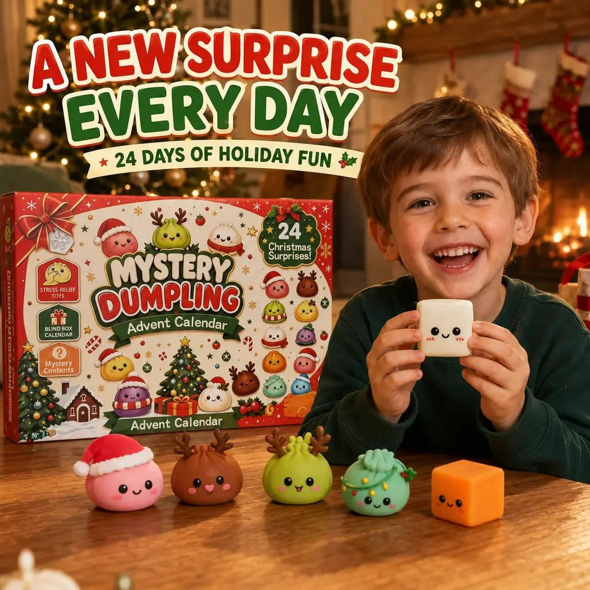 Mroace 24-Day Christmas Mini Squishies Advent Calendar