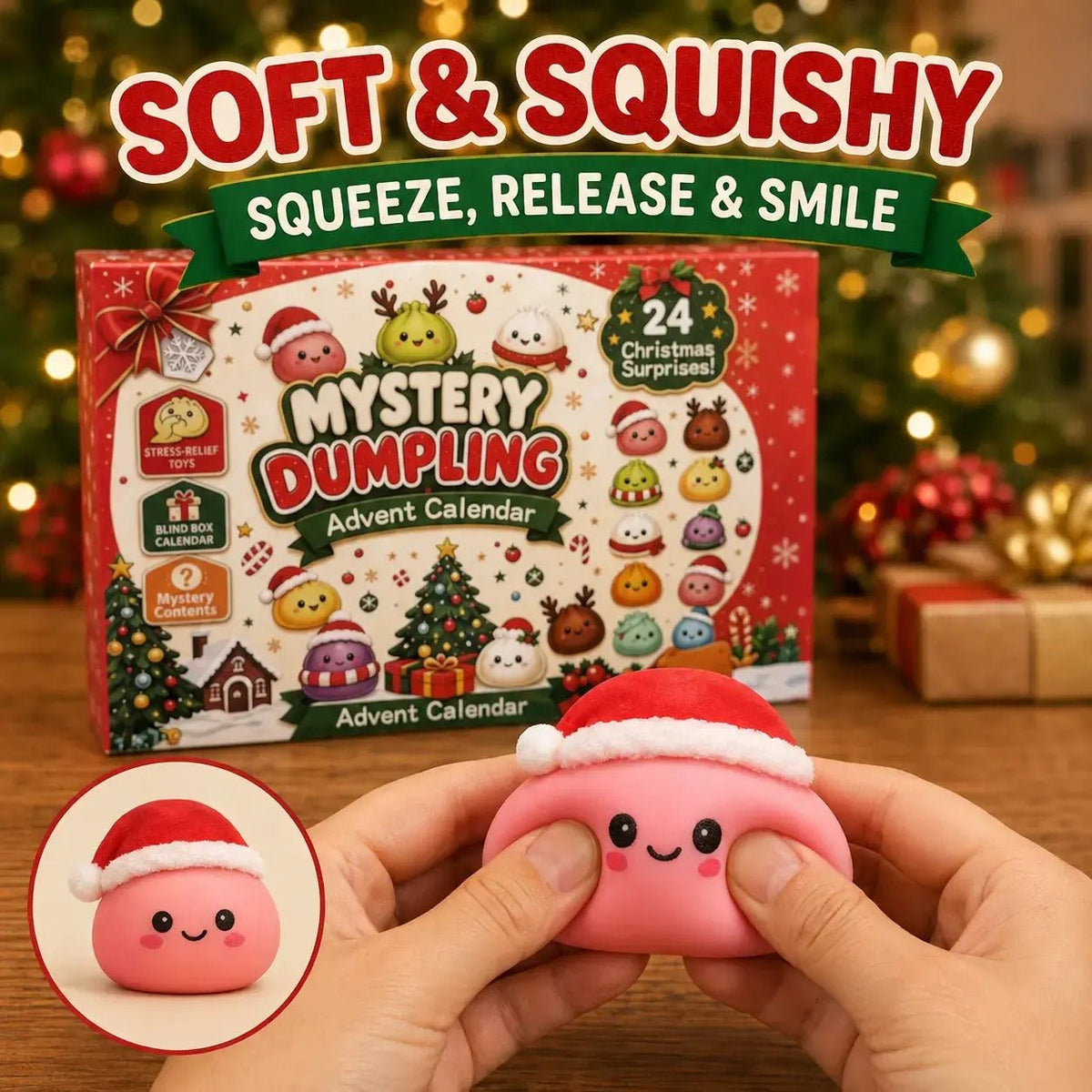Mroace 24-Day Christmas Mini Squishies Advent Calendar
