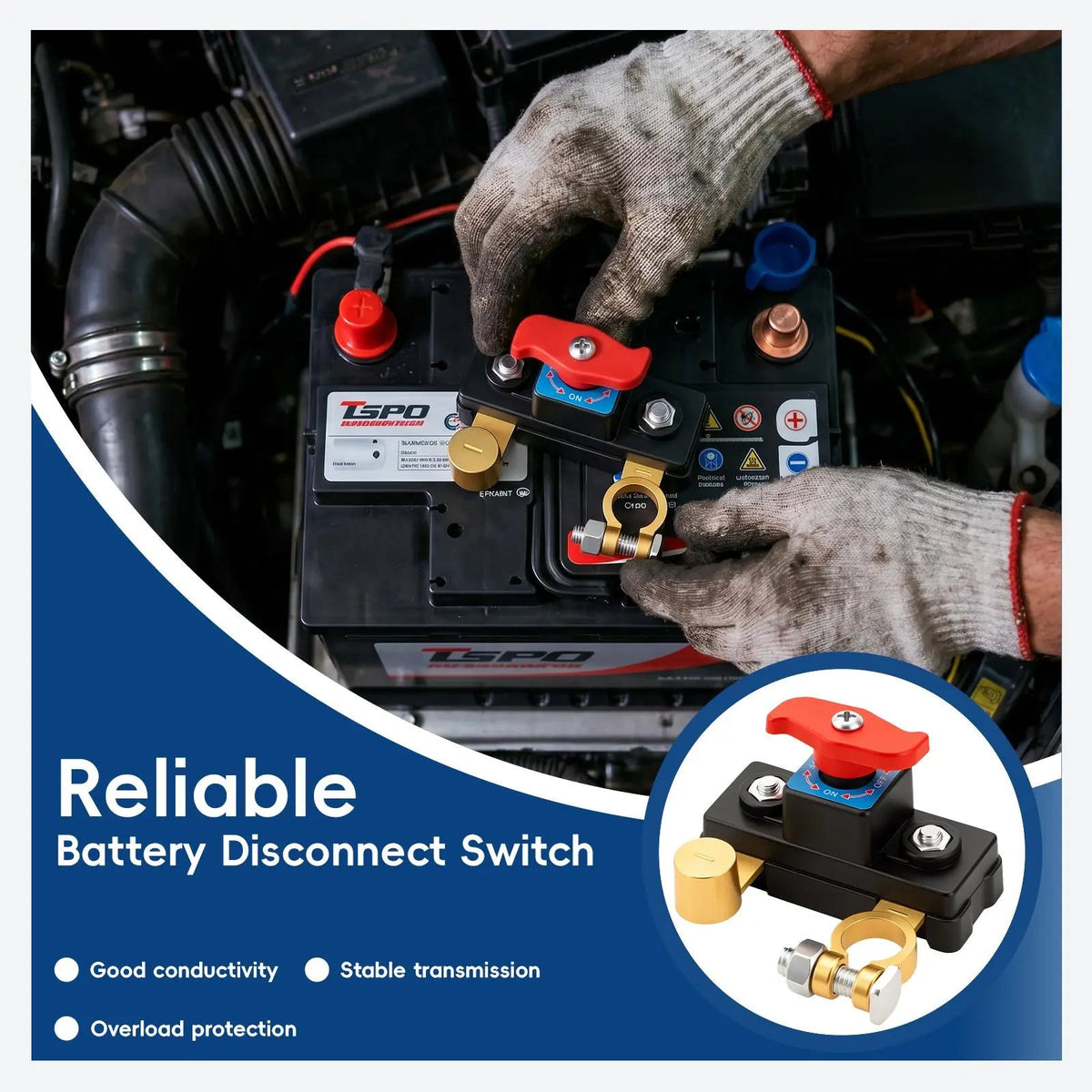 Mroace 2PCS Car Battery Disconnect Switch Set
