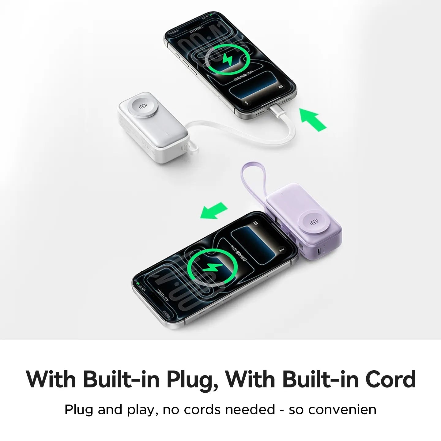 Mroace 3-in-1 Folding Chargeable Portable Power Bank