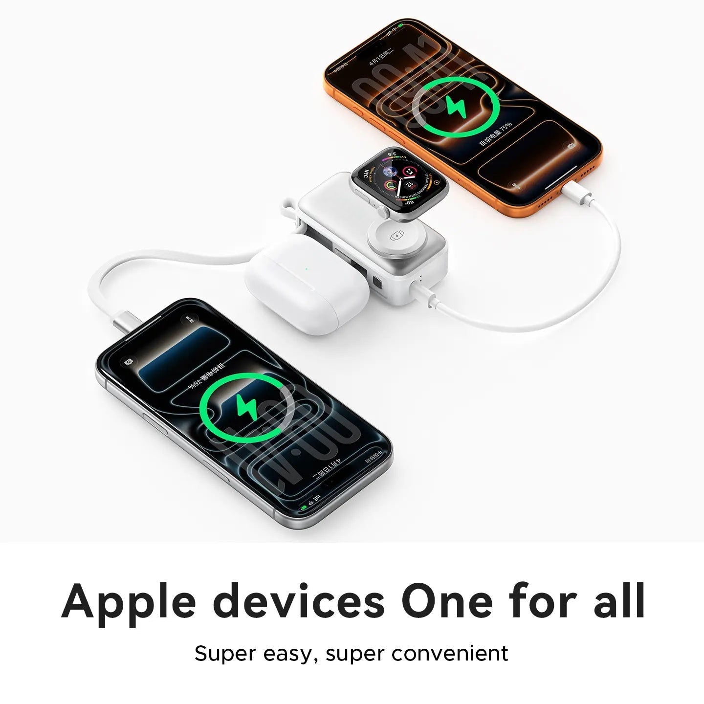 Mroace 3-in-1 Folding Chargeable Portable Power Bank