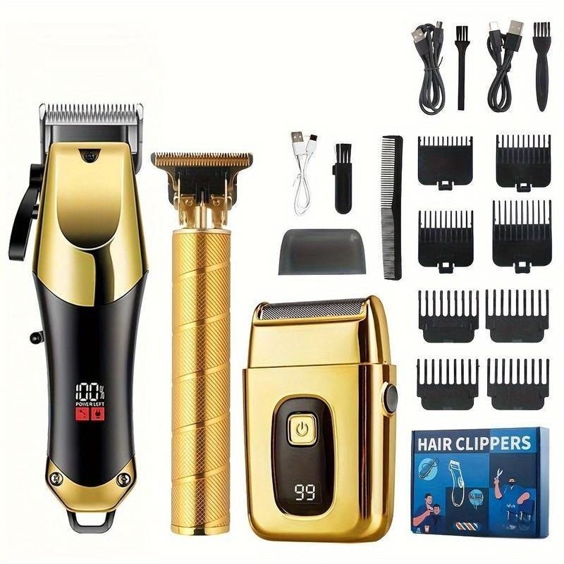 Mroace 3-Piece Professional Hair Clipper and Trimmer Kit for Men