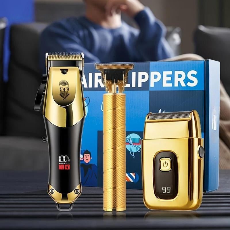 Mroace 3-Piece Professional Hair Clipper and Trimmer Kit for Men