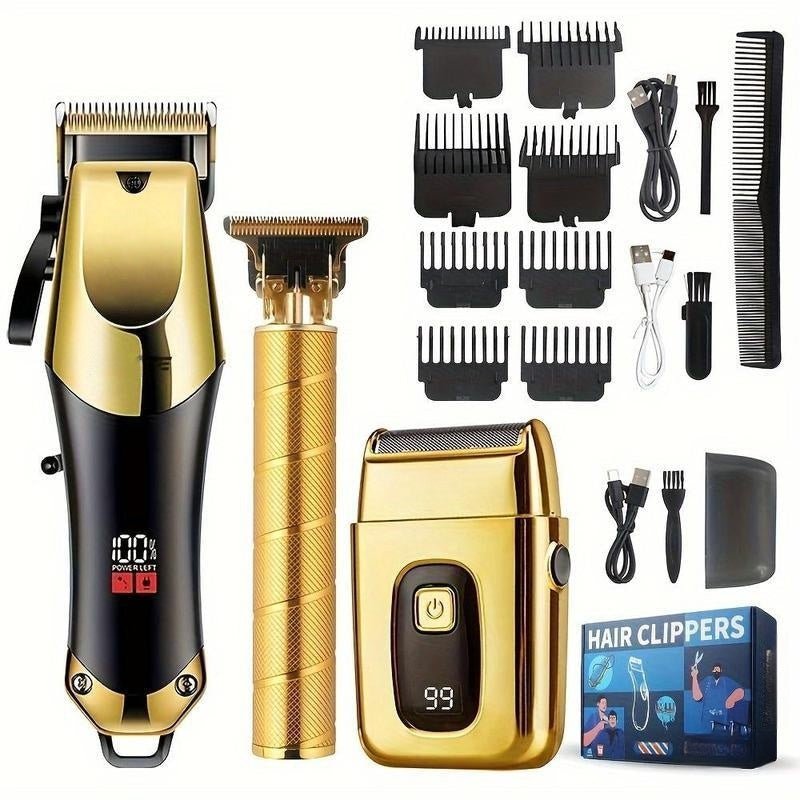 Mroace 3-Piece Professional Hair Clipper and Trimmer Kit for Men