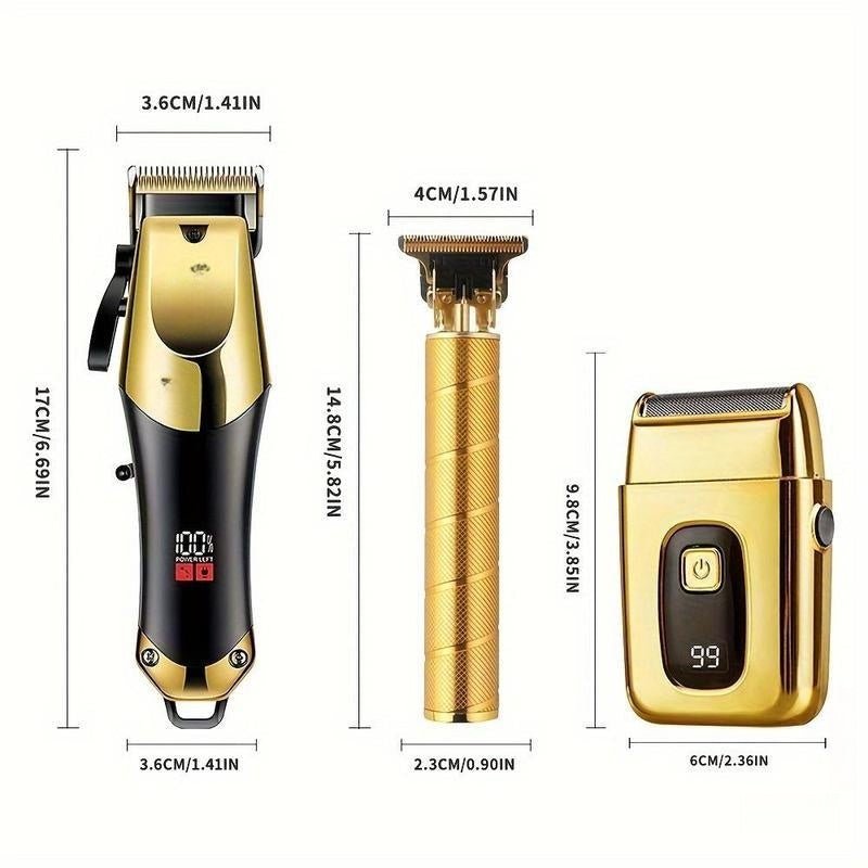 Mroace 3-Piece Professional Hair Clipper and Trimmer Kit for Men