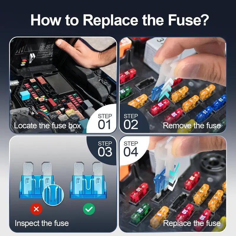 Mroace 300PCS Automotive Blade Fuse Assortment Kit with Fuse Puller