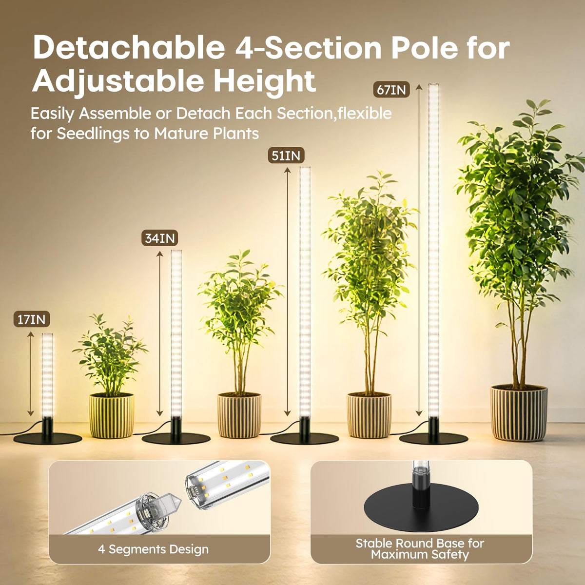 Mroace 360° Grow Lights for Indoor Plants