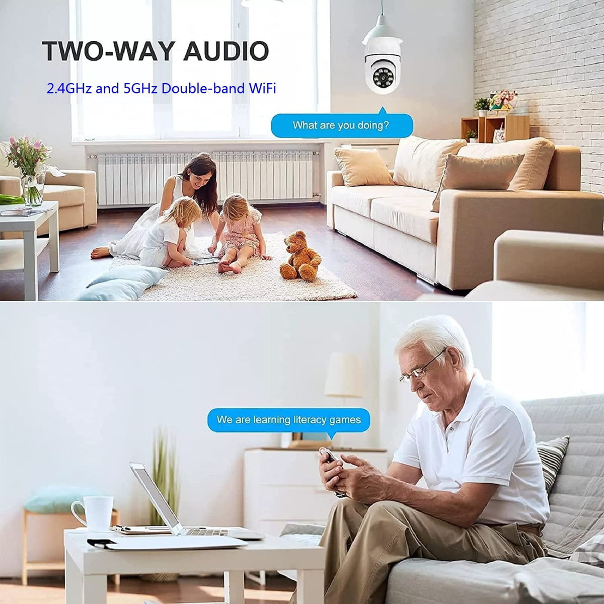 Mroace 360° Security Cameras Wireless Outdoor