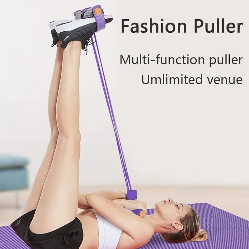 Mroace 4-Tube Foot Pedal Resistance Band Trainer
