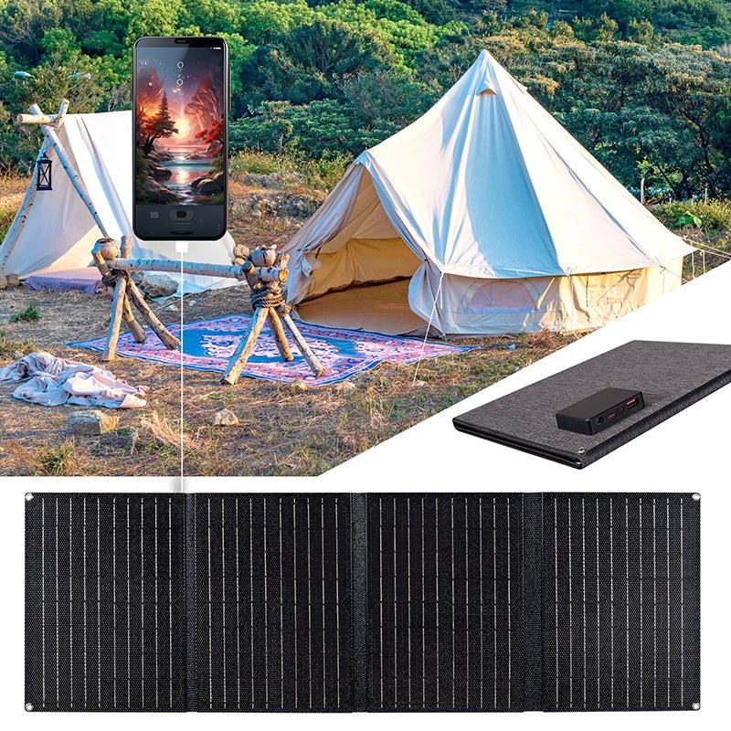Mroace 40W Foldable Solar Panel Charger for Portable Power Stations