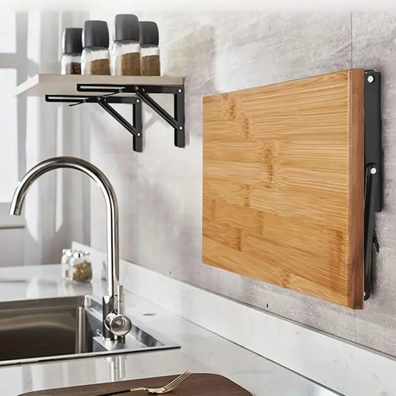 Mroace 4PCS Heavy Duty Folding Shelf Brackets for Wall Mount Shelves