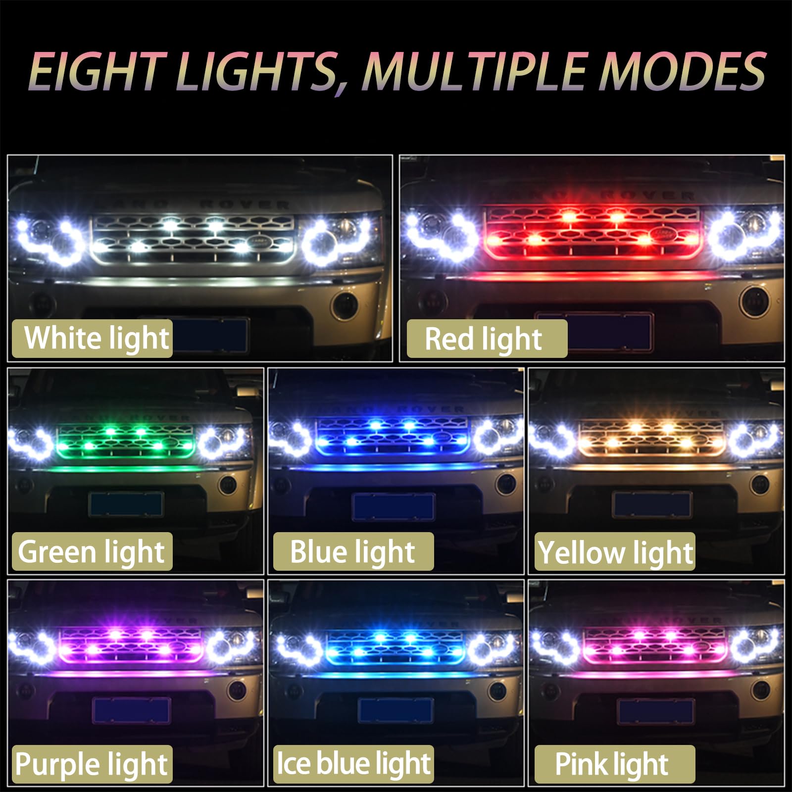 Mroace 4PCS Rechargeable Wireless LED Strobe Warning Lights with Remote Control