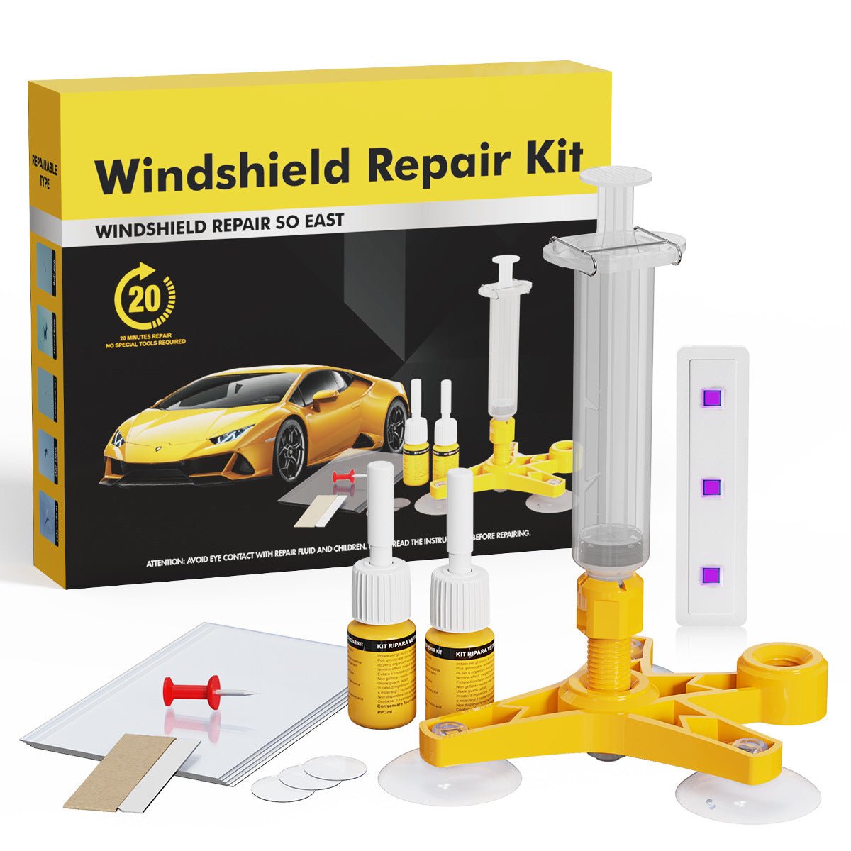 Mroace 4PCS Windshield Crack and Chip Repair Kit