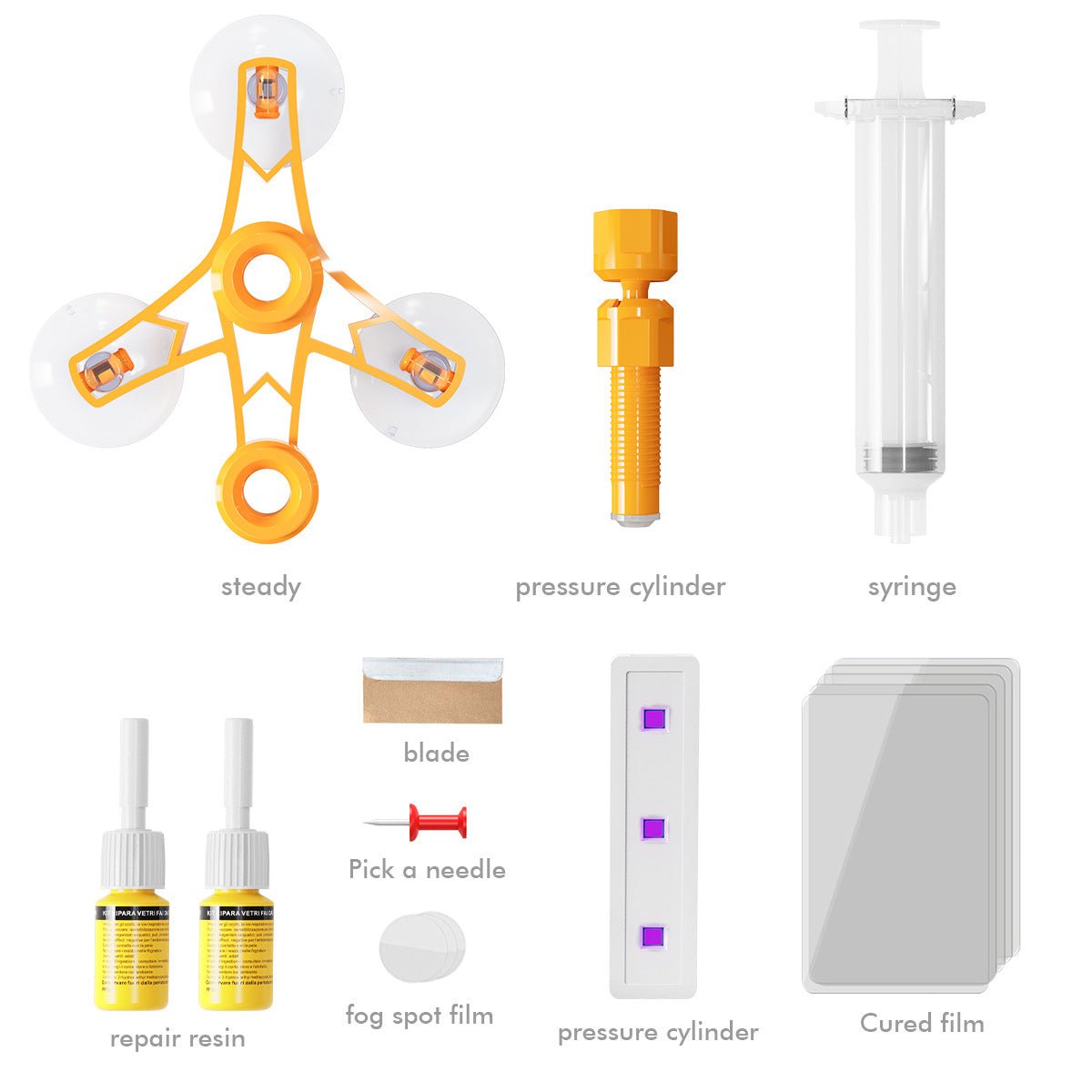 Mroace 4PCS Windshield Crack and Chip Repair Kit