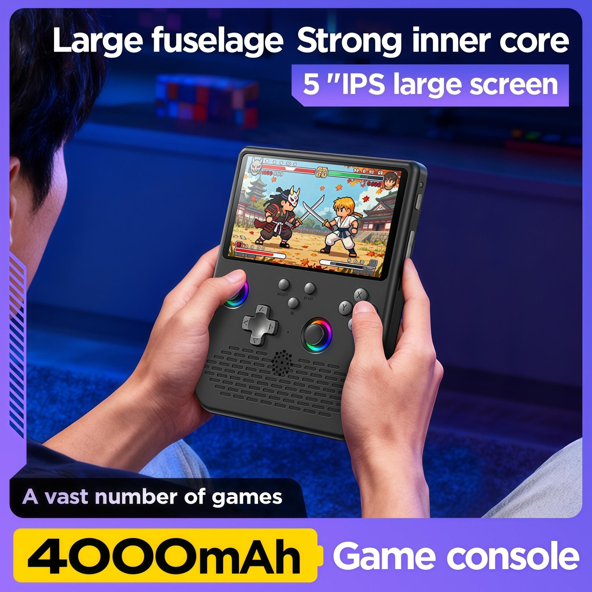 Mroace 5-Inch Linux System Retro Video Handheld Game Console