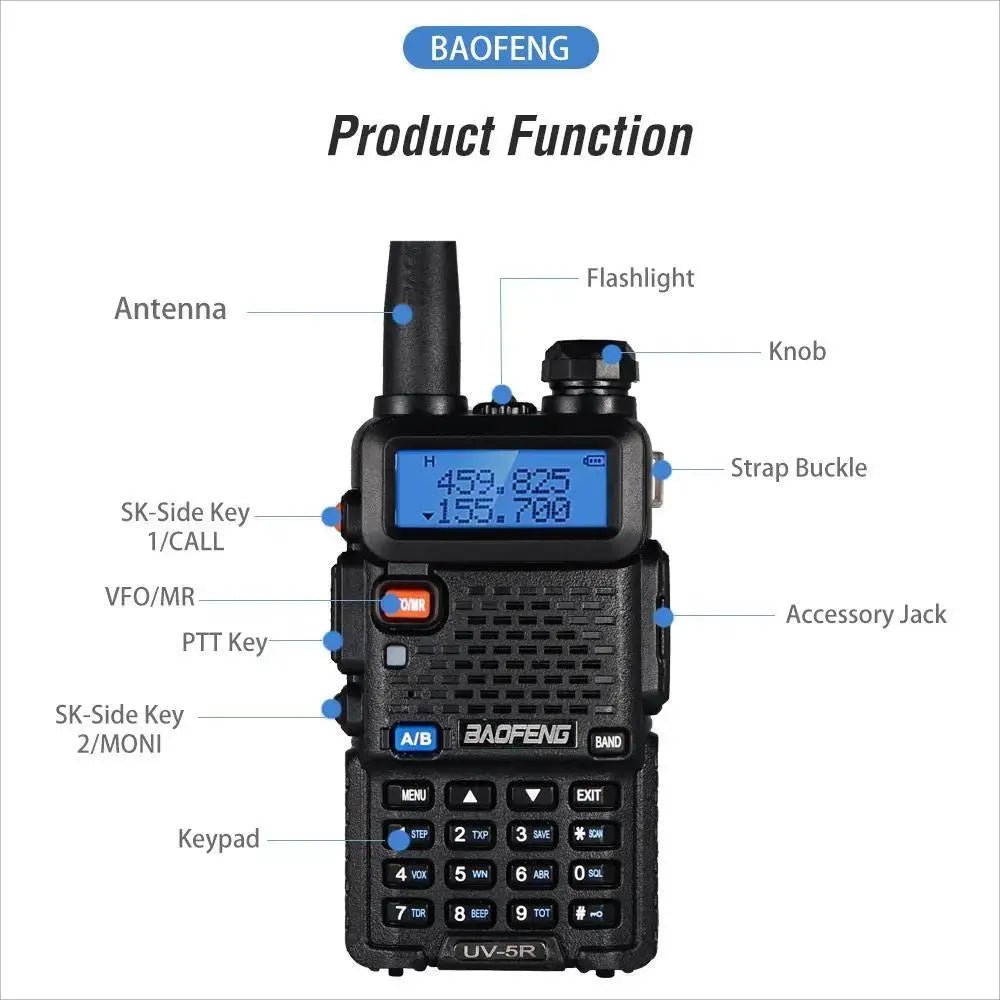 Mroace 5W UV-5R Radio Ham Radio Handheld
