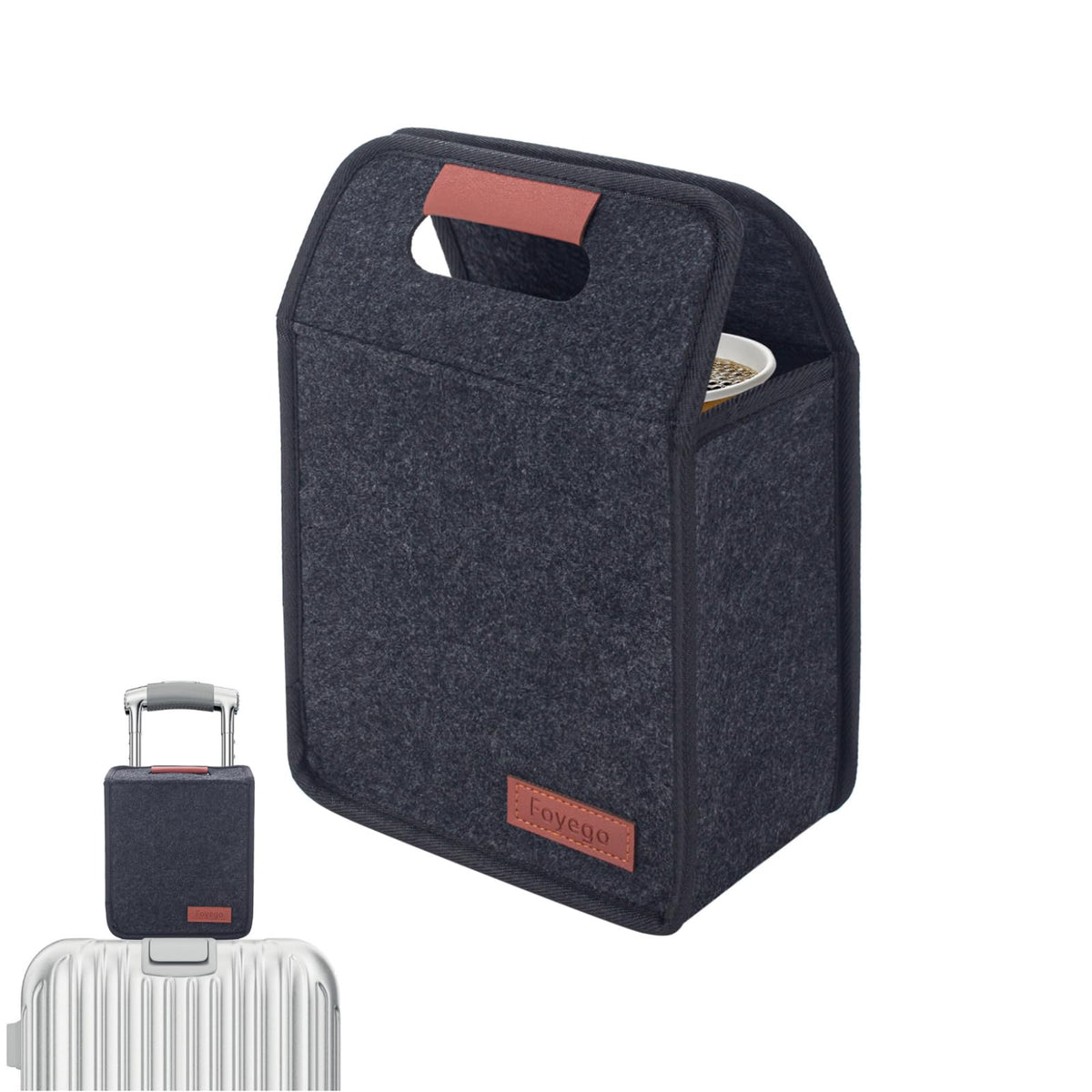 Mroace 6-Cup Insulated Drink Carrier with Foldable Handle