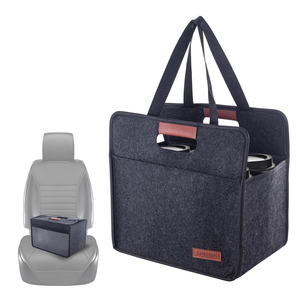 Mroace 6-Cup Insulated Drink Carrier with Foldable Handle