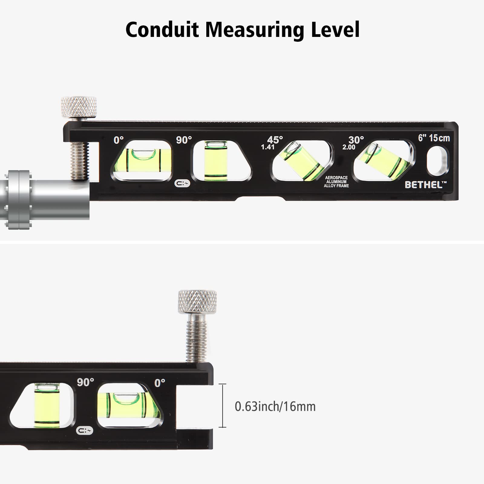Mroace 6-Inch Magnetic Torpedo Level with 4 Vials and V-Groove