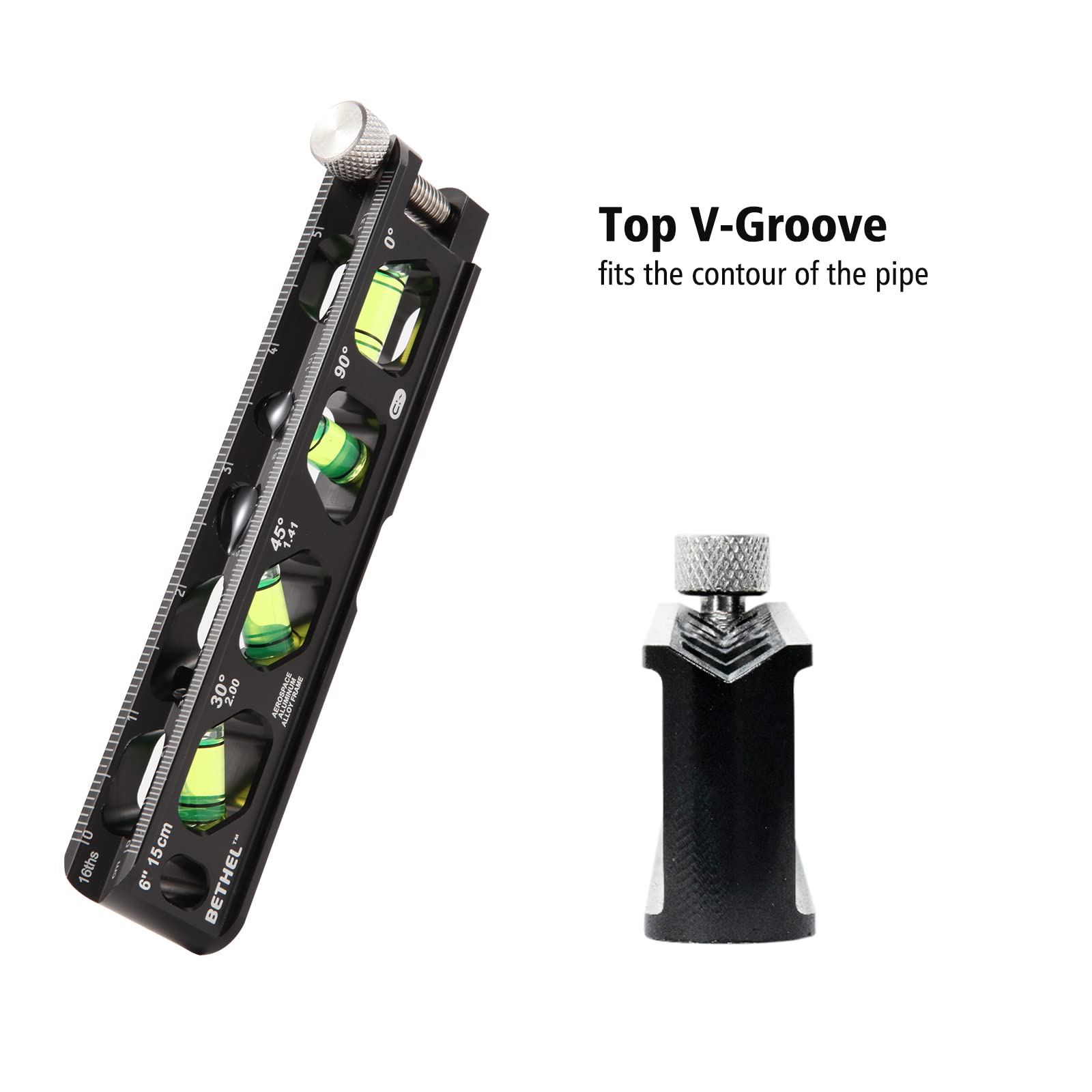Mroace 6-Inch Magnetic Torpedo Level with 4 Vials and V-Groove