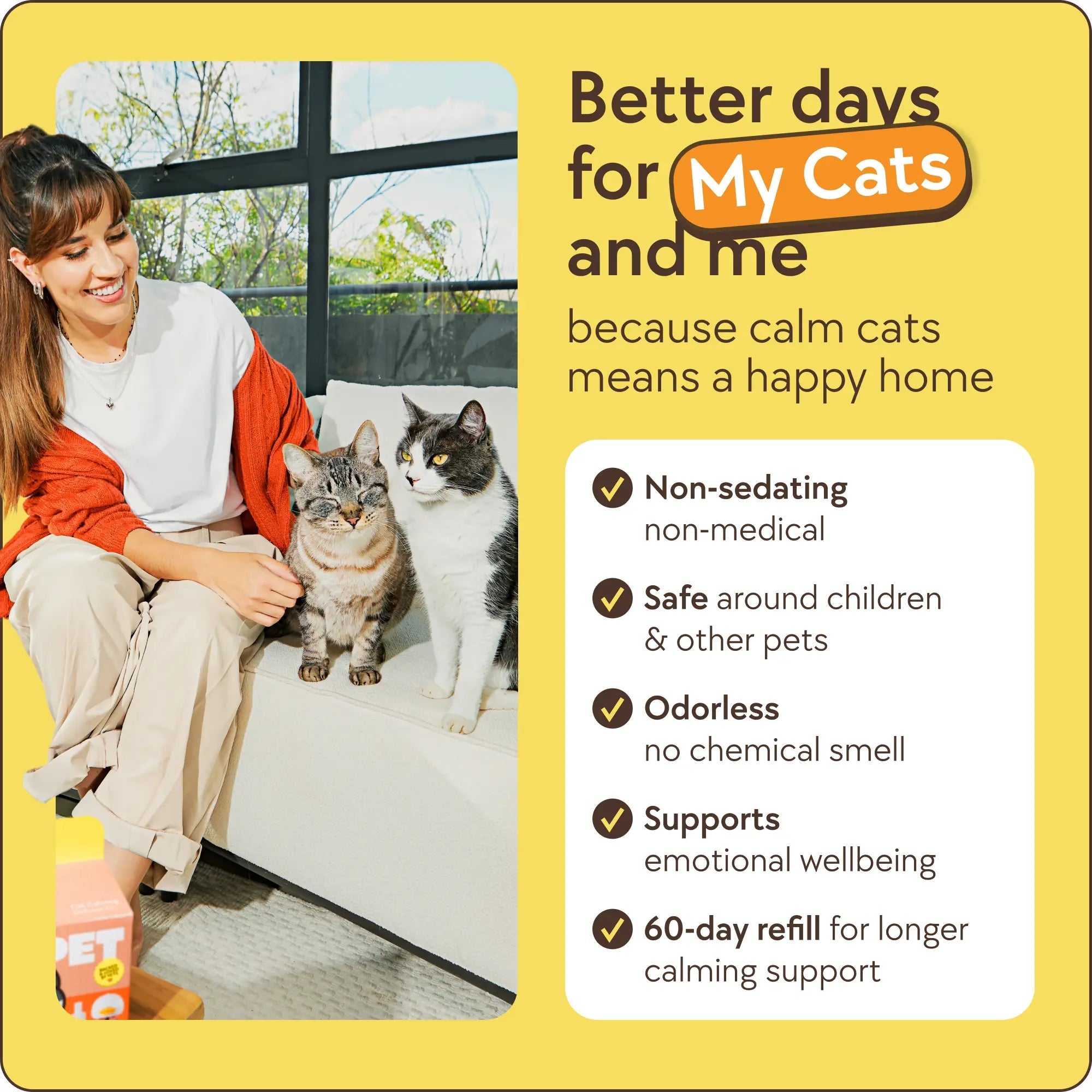 Mroace 60-Day Cat Calming Diffuser with Refill Included