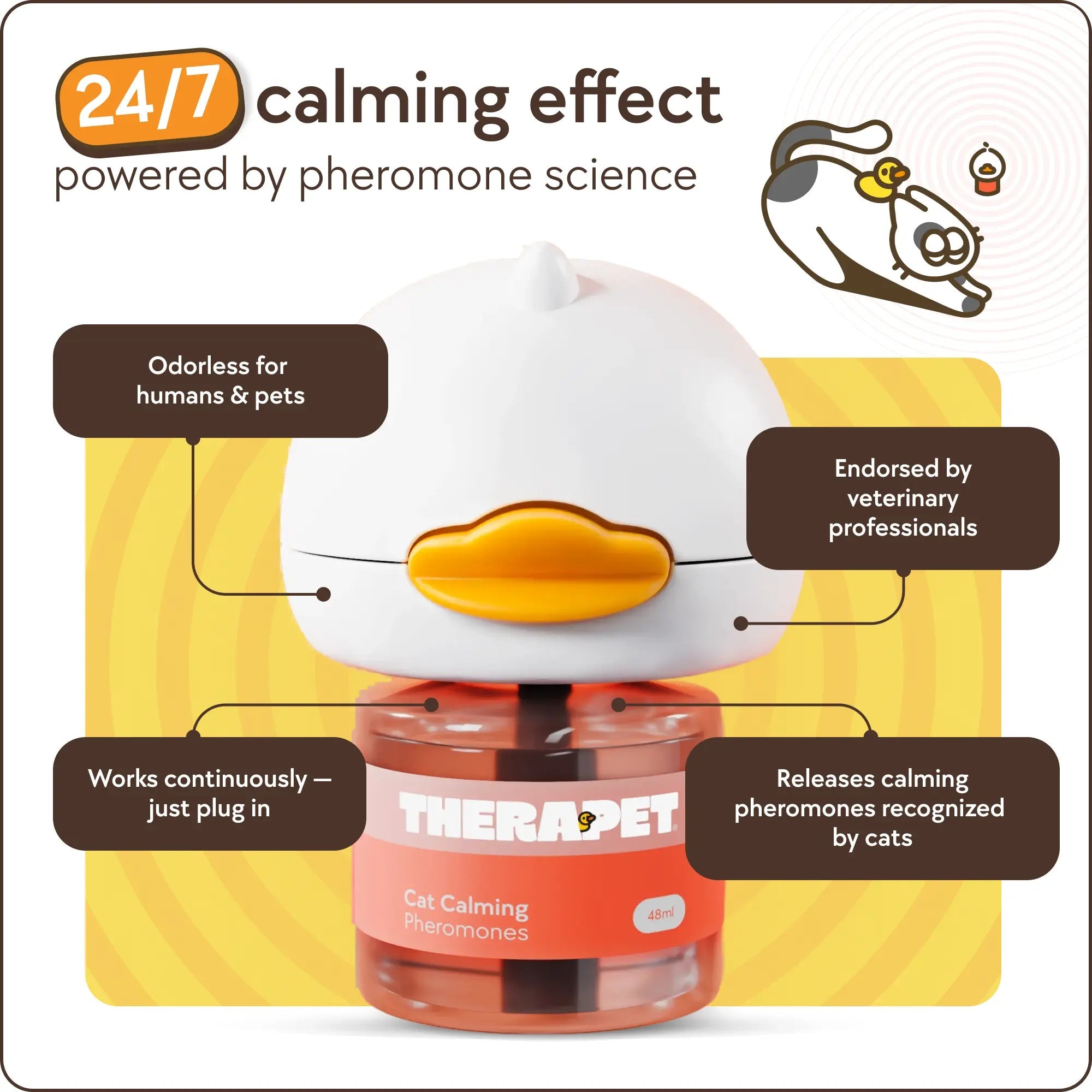 Mroace 60-Day Cat Calming Diffuser with Refill Included