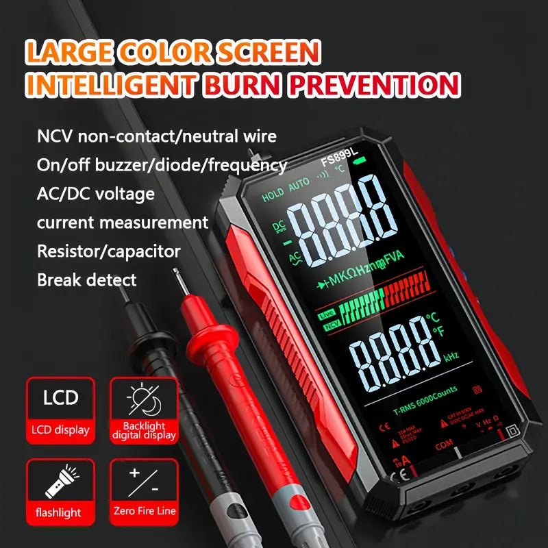 Mroace 6000 Count True RMS Digital Multimeter with Auto-Ranging