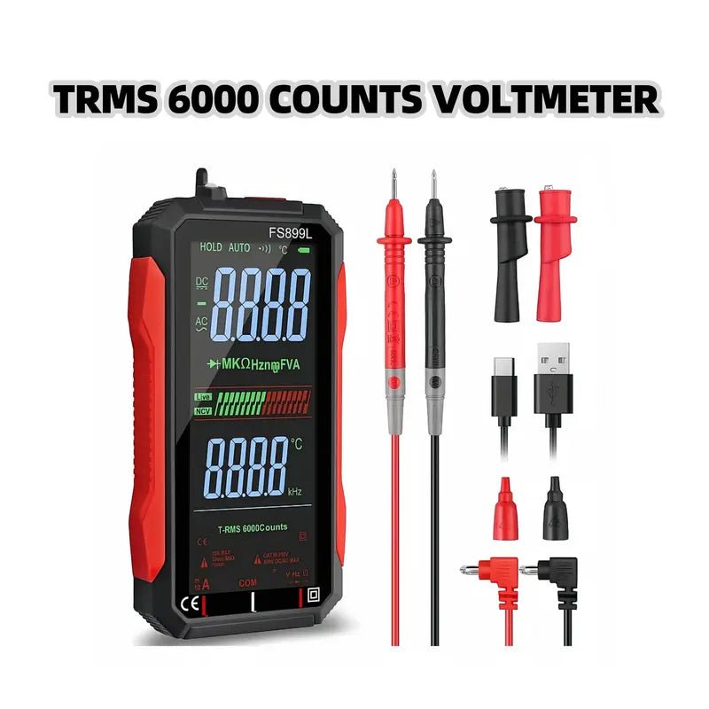 Mroace 6000 Count True RMS Digital Multimeter with Auto-Ranging