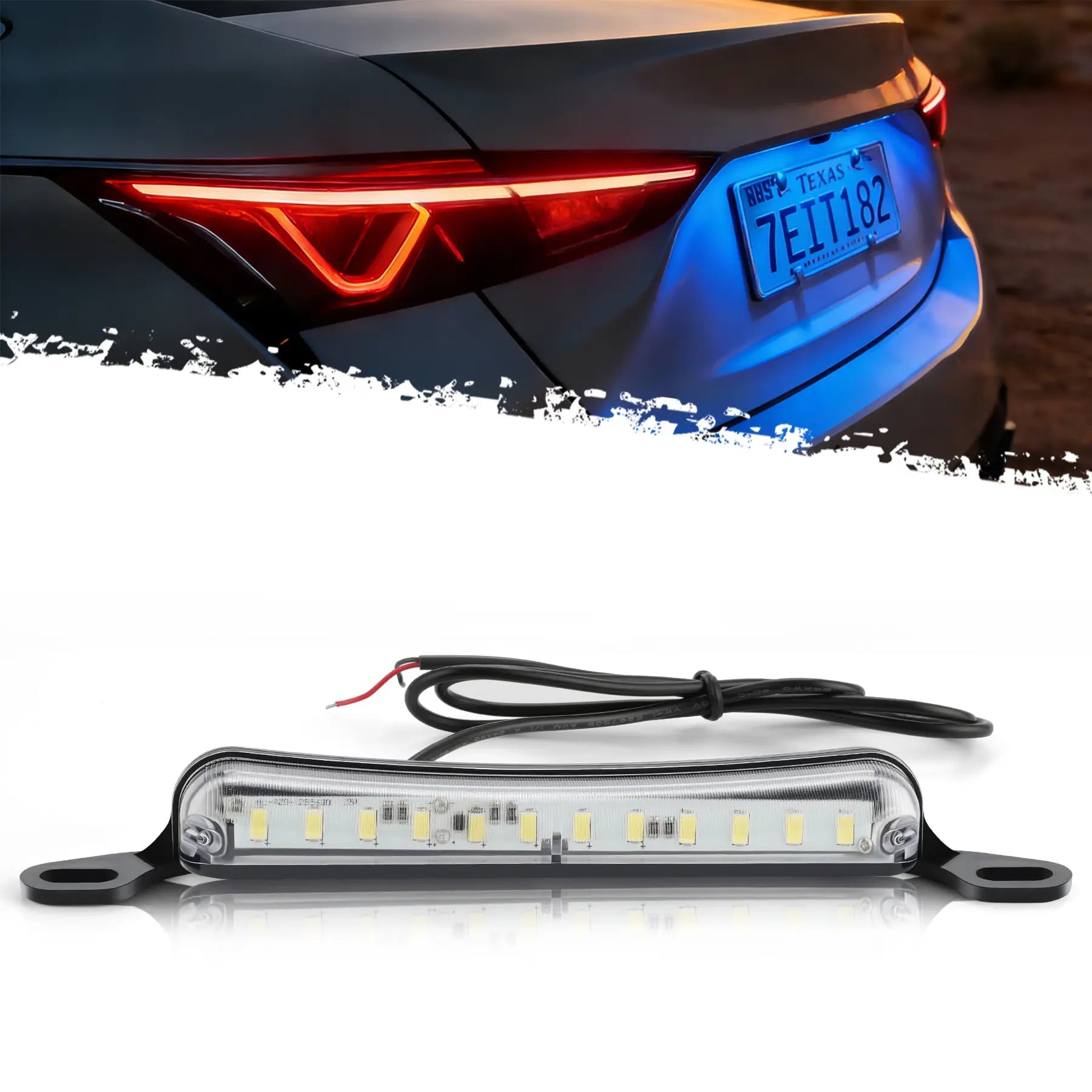 Mroace 6000K Xenon White License Plate LED Light