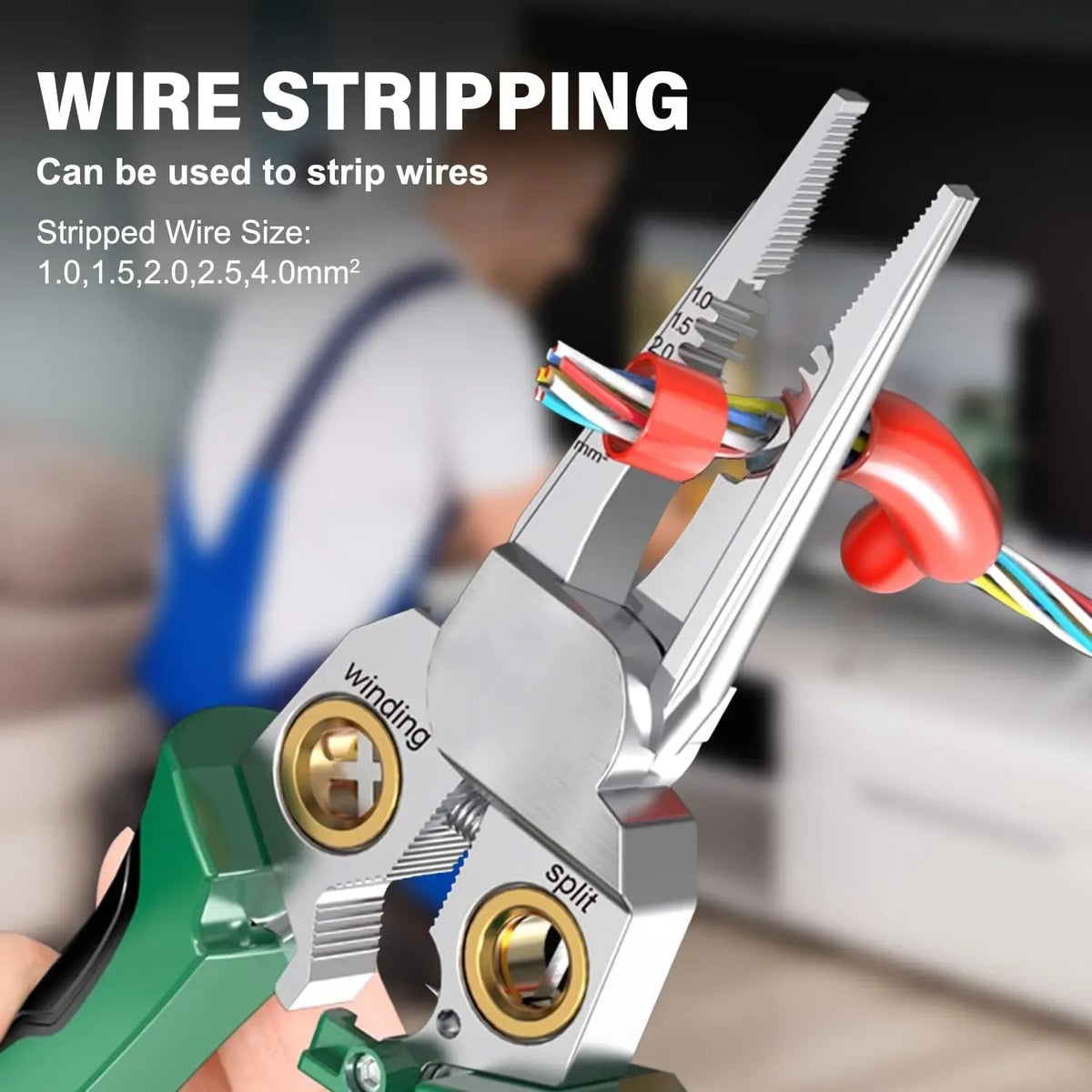 Mroace 8-in-1 Wire Stripper with Voltage Tester - MROACE
