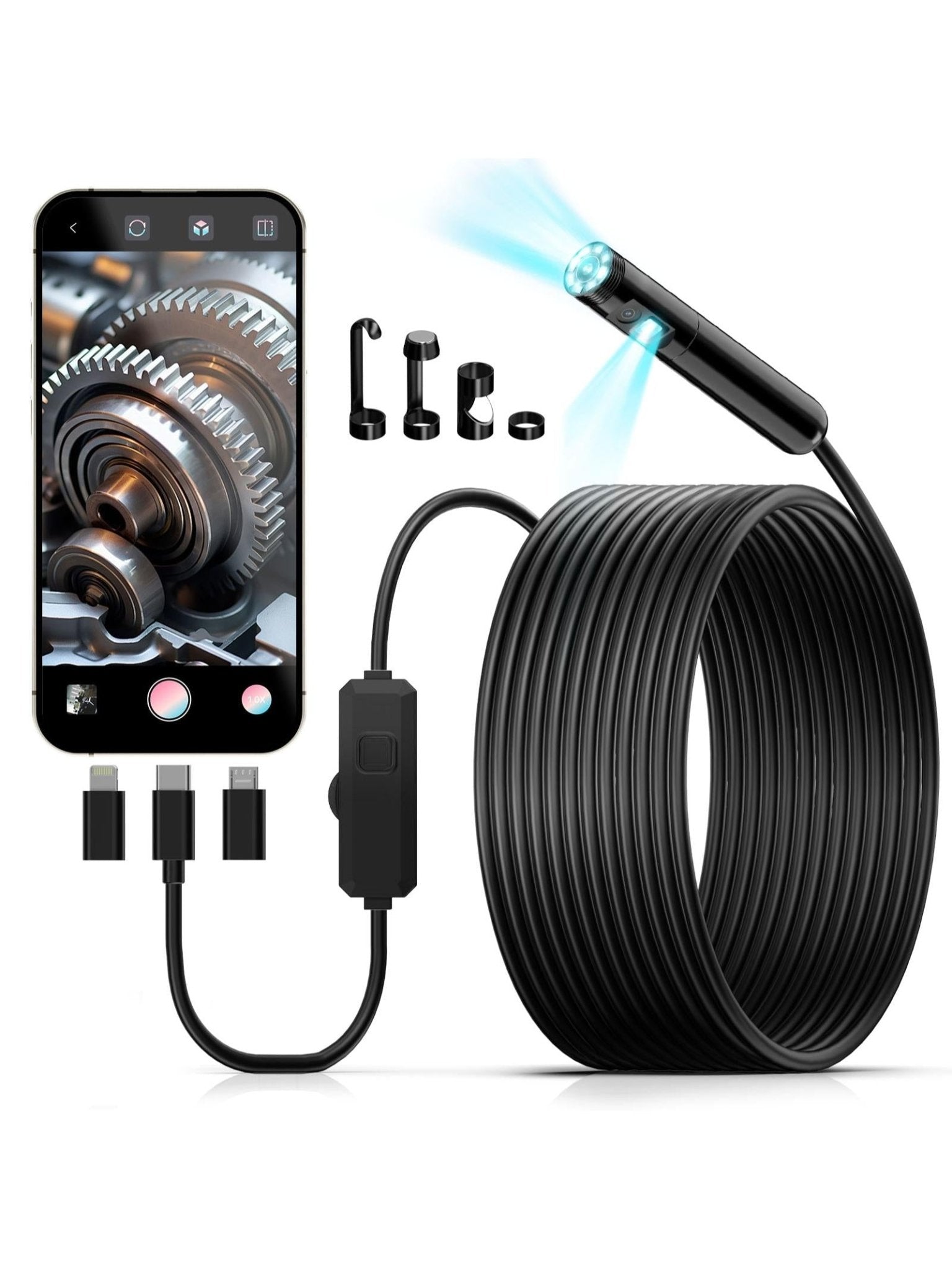 Mroace 8-LED HD Borescope Camera