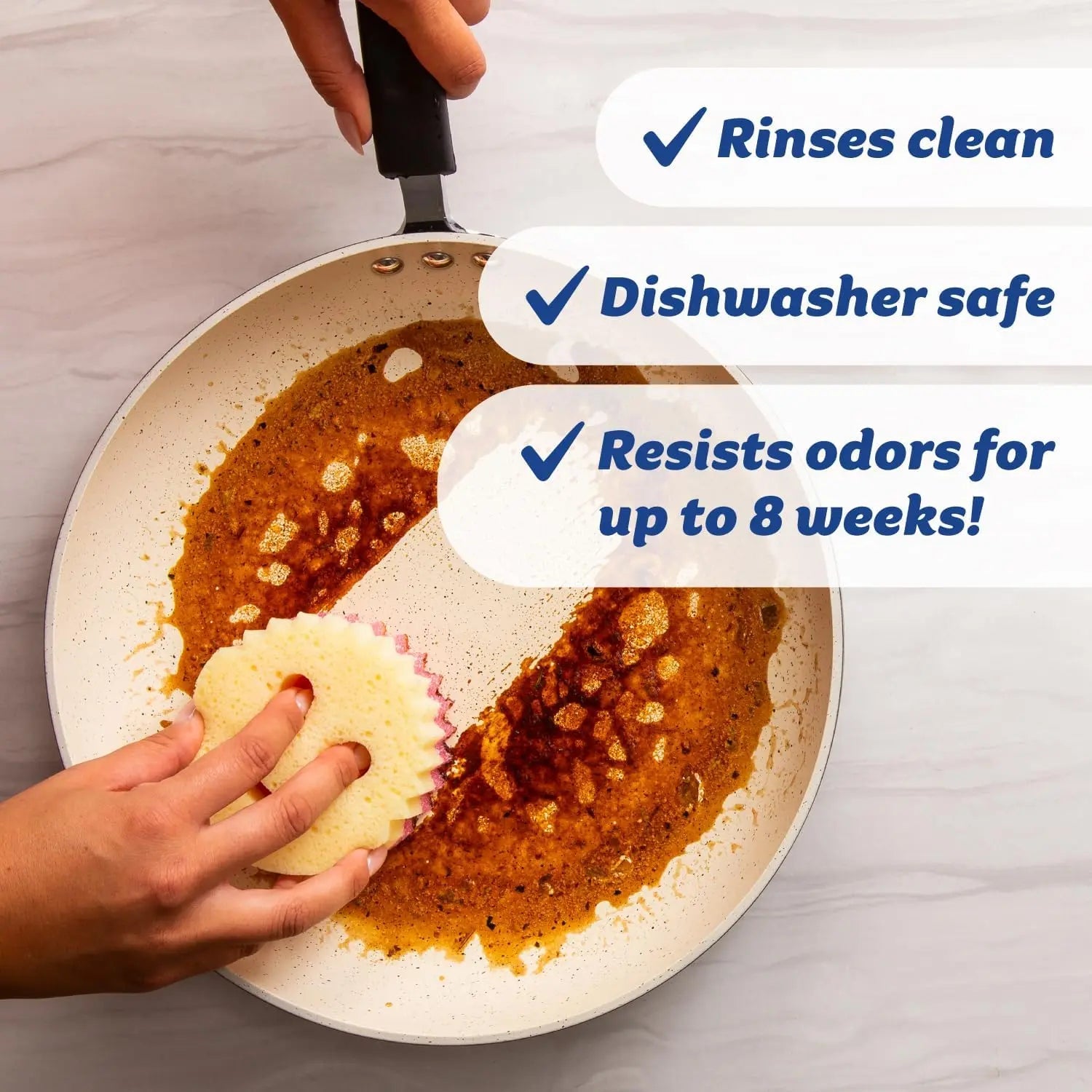 Mroace 8-Pack Scratch-Free Multipurpose Kitchen Cleaning Sponges