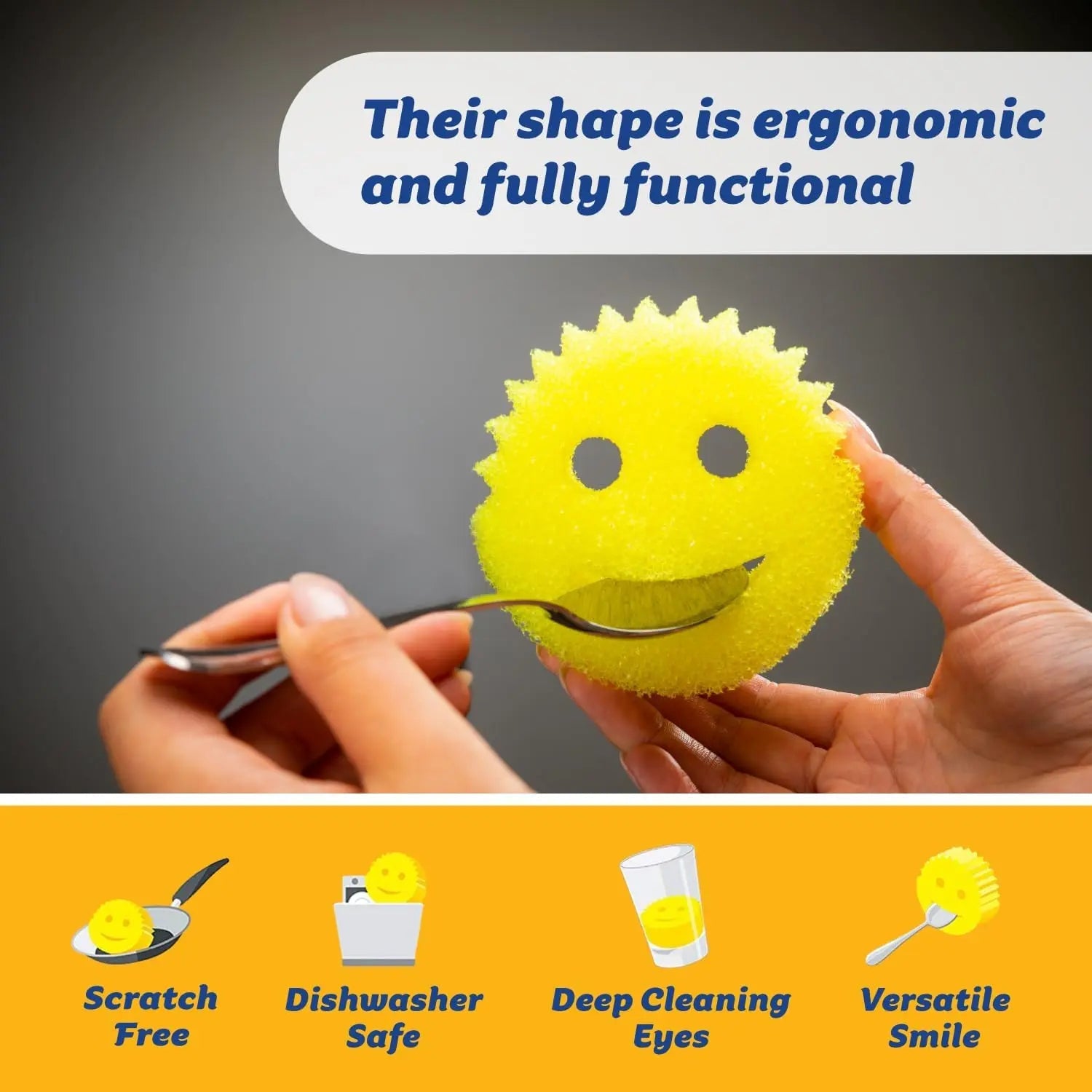 Mroace 8-Pack Scratch-Free Multipurpose Kitchen Cleaning Sponges
