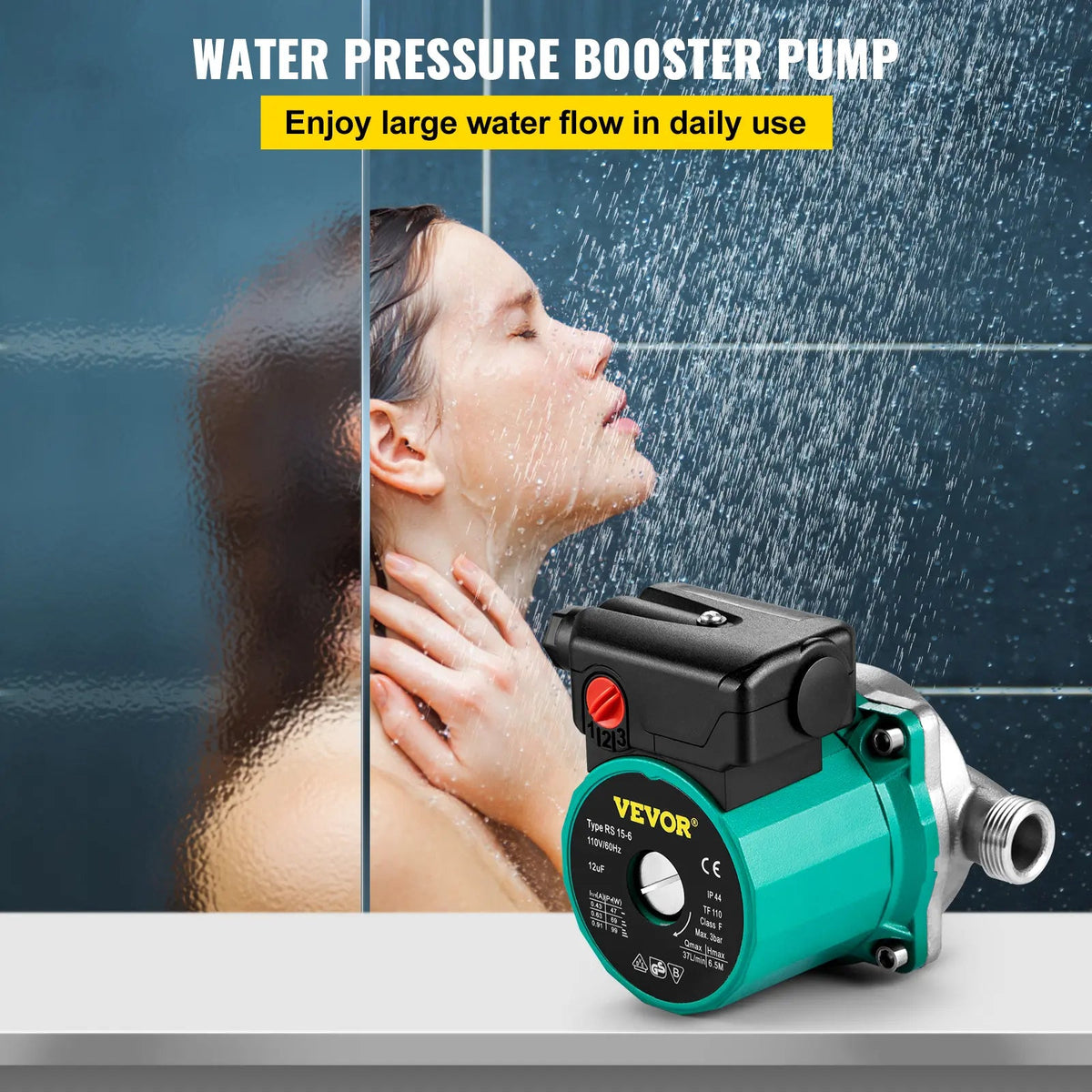 Mroace 93W Hot Water Recirculating Pump with 3-Speed Control