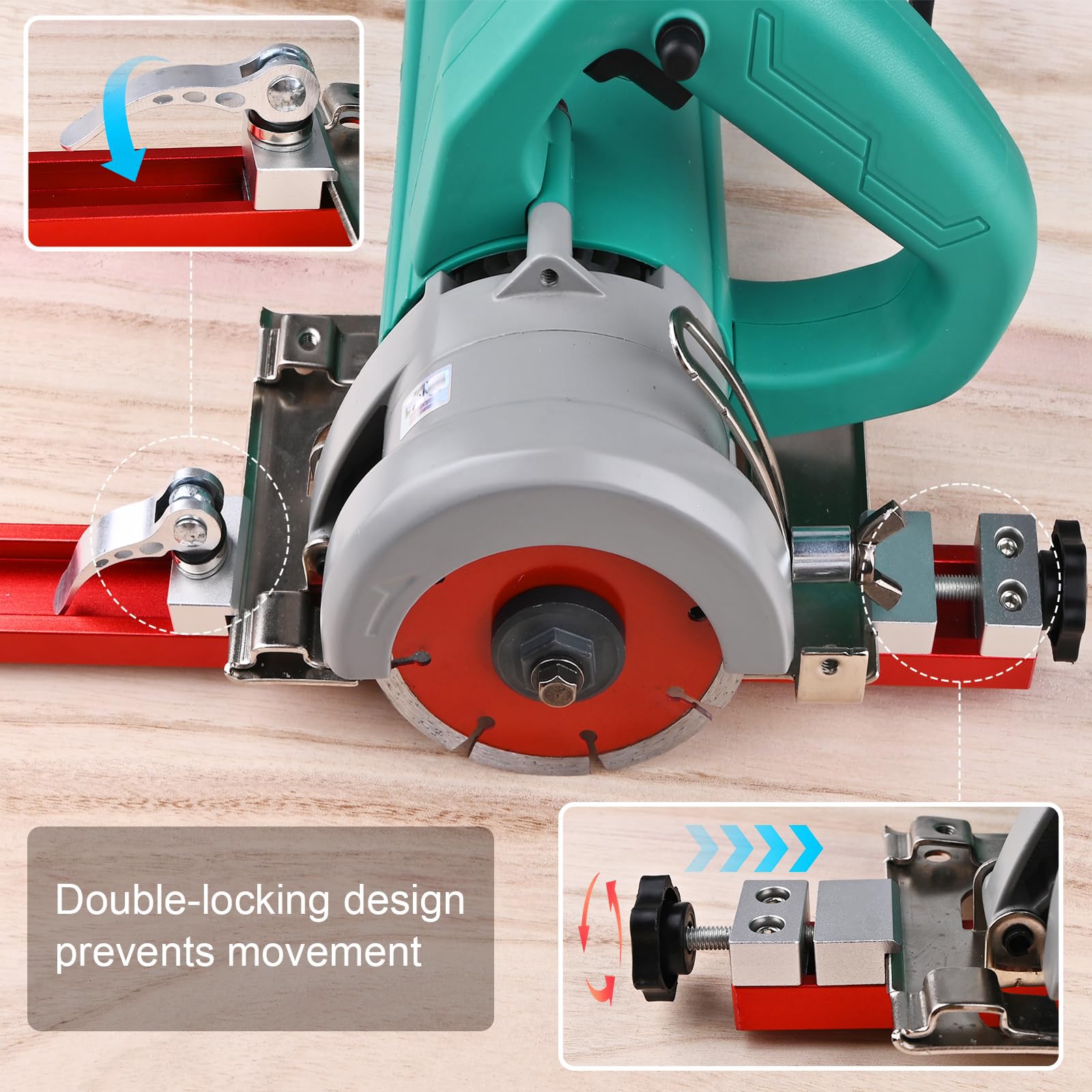 Mroace 9.4-Inch Aluminum Alloy Circular Saw Guide Rail for Precision Cutting
