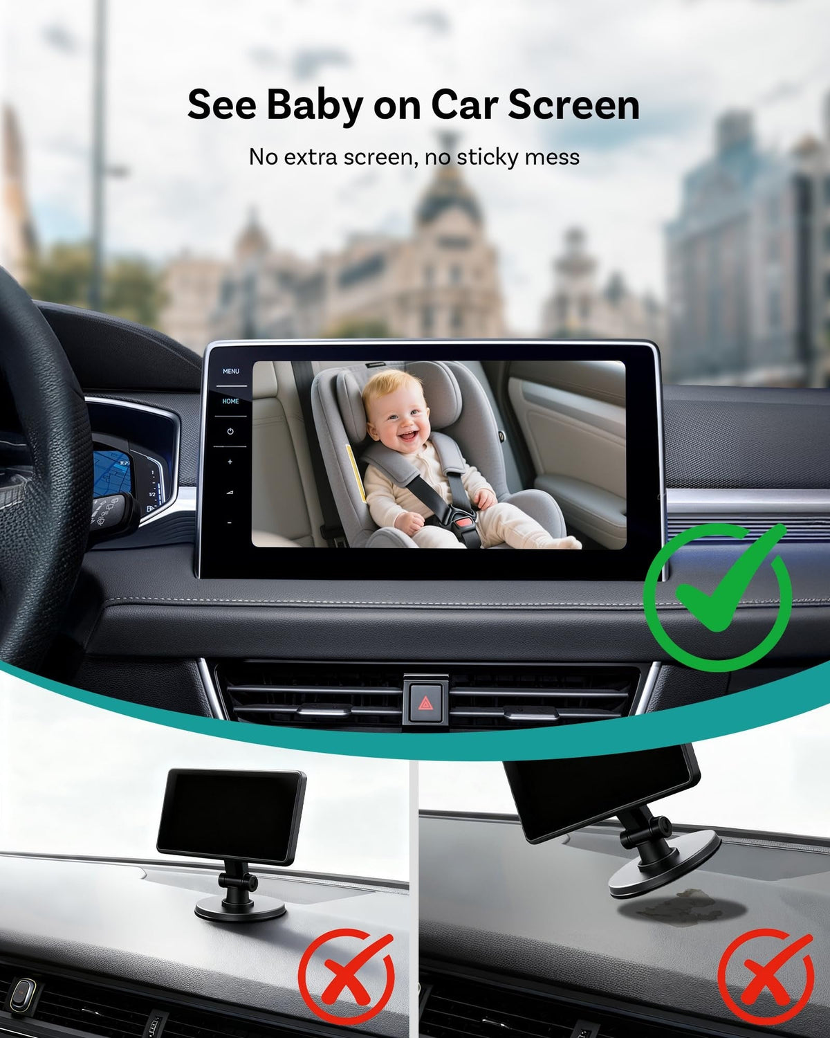 Mroace Adhesive Mount Cabin Care Car Camera