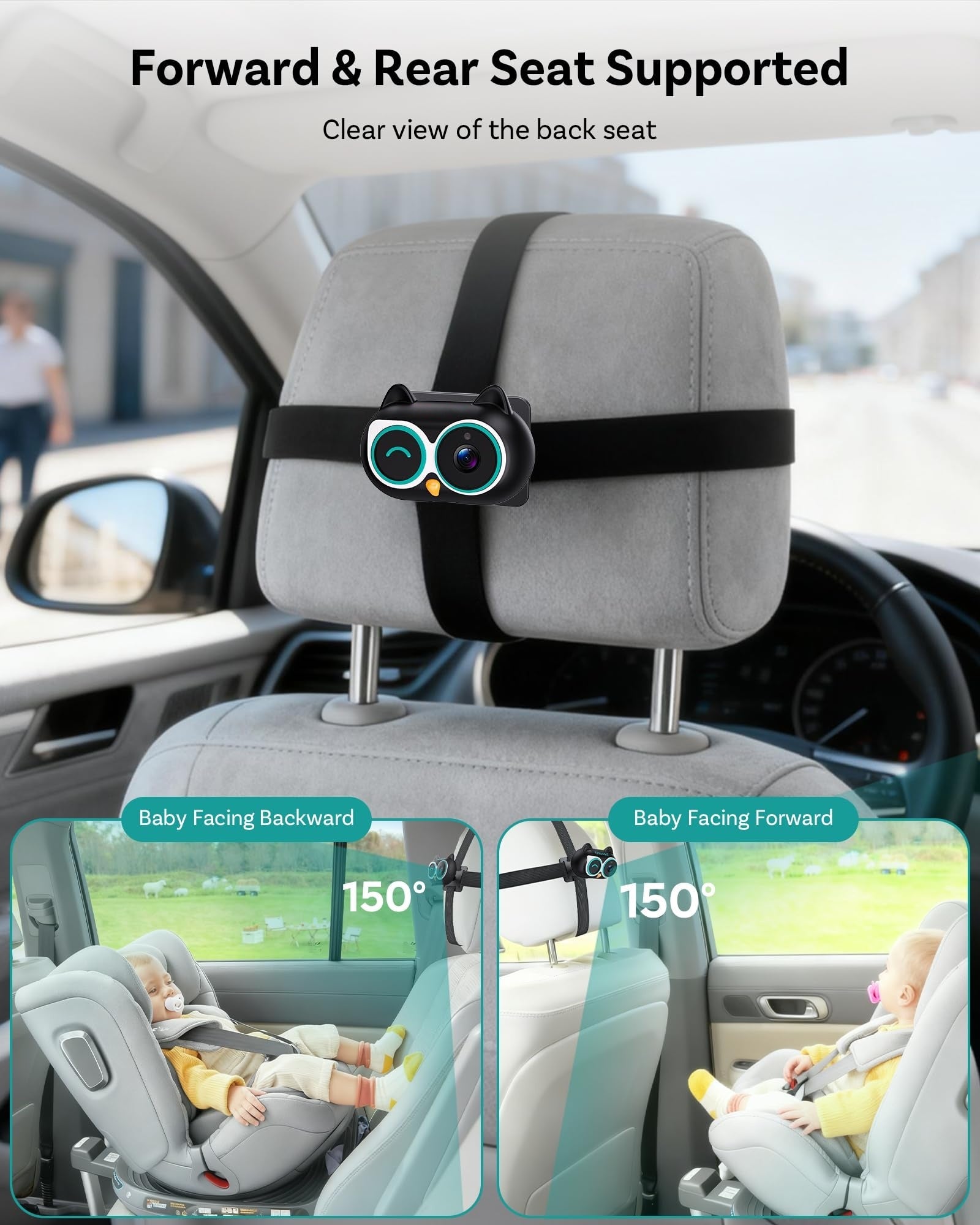 Mroace Adhesive Mount Cabin Care Car Camera