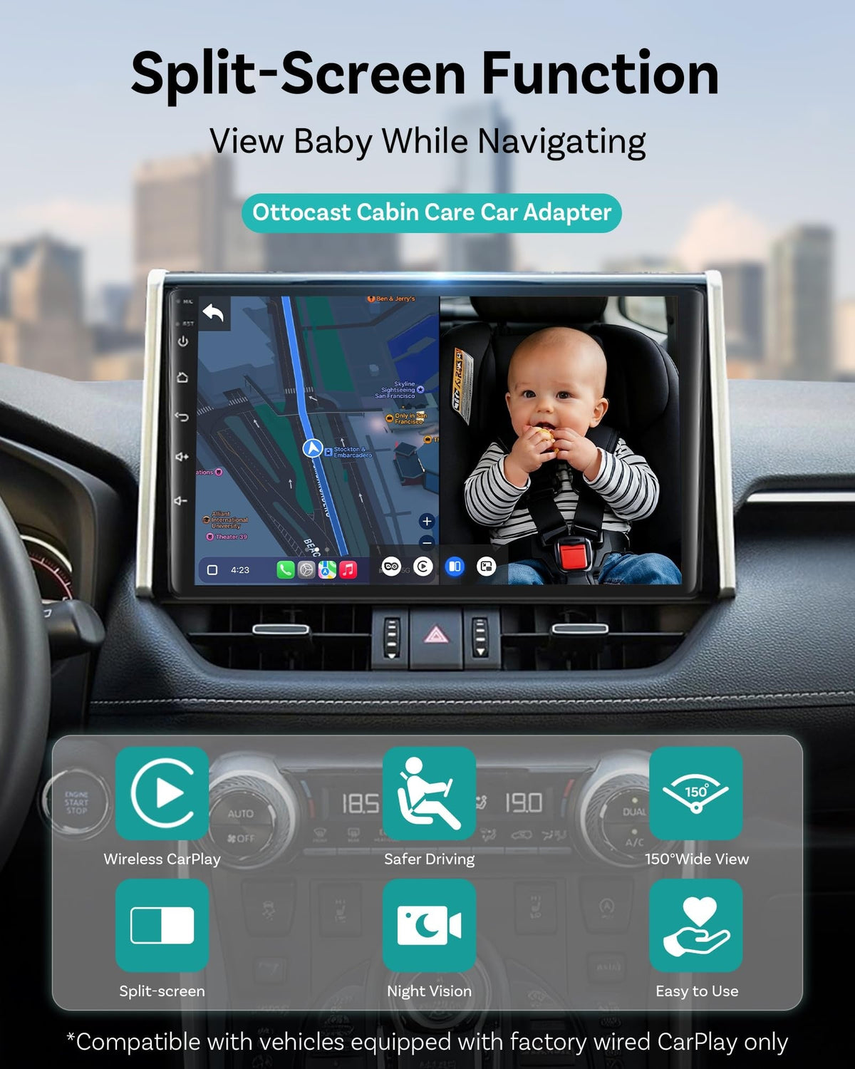 Mroace Adhesive Mount Cabin Care Car Camera