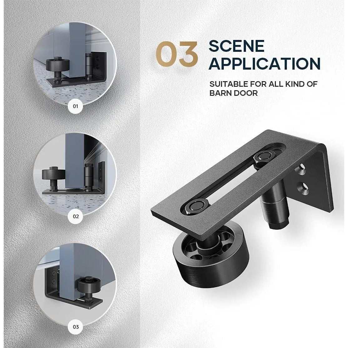 Mroace Adjustable Barn Door Floor Guide