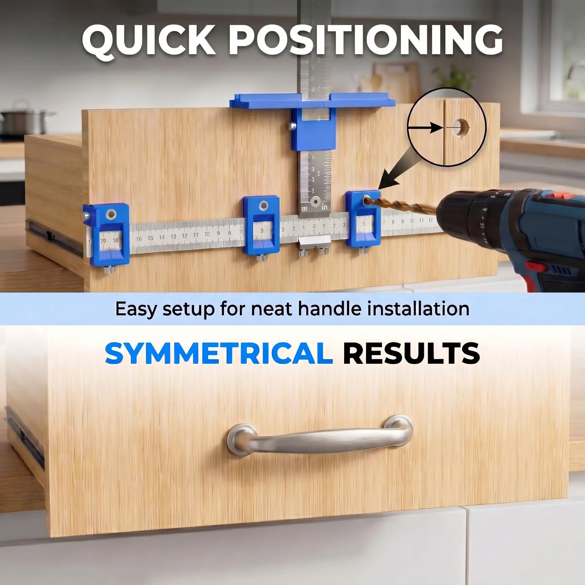 Mroace Adjustable Cabinet Hardware Jig