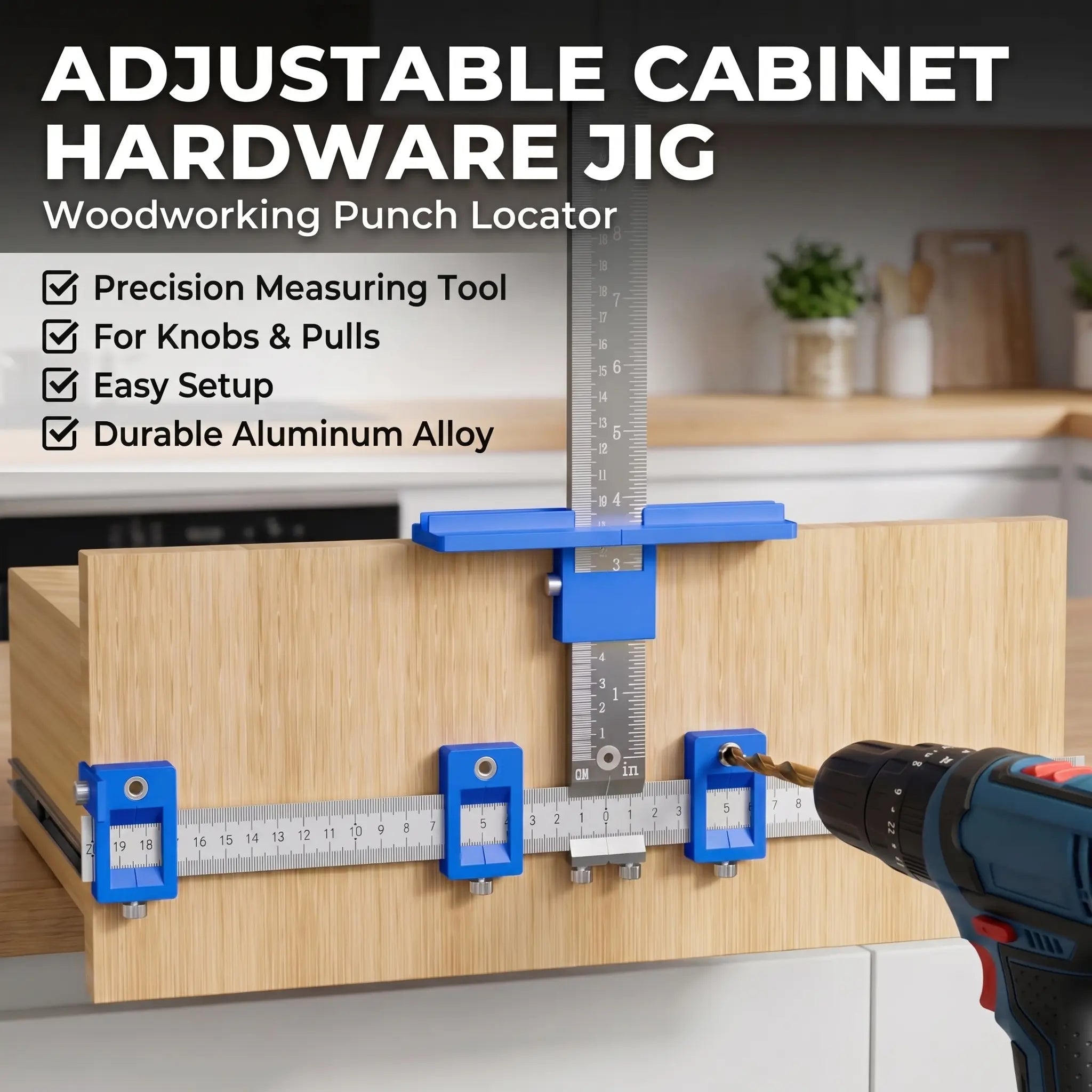 Mroace Adjustable Cabinet Hardware Jig