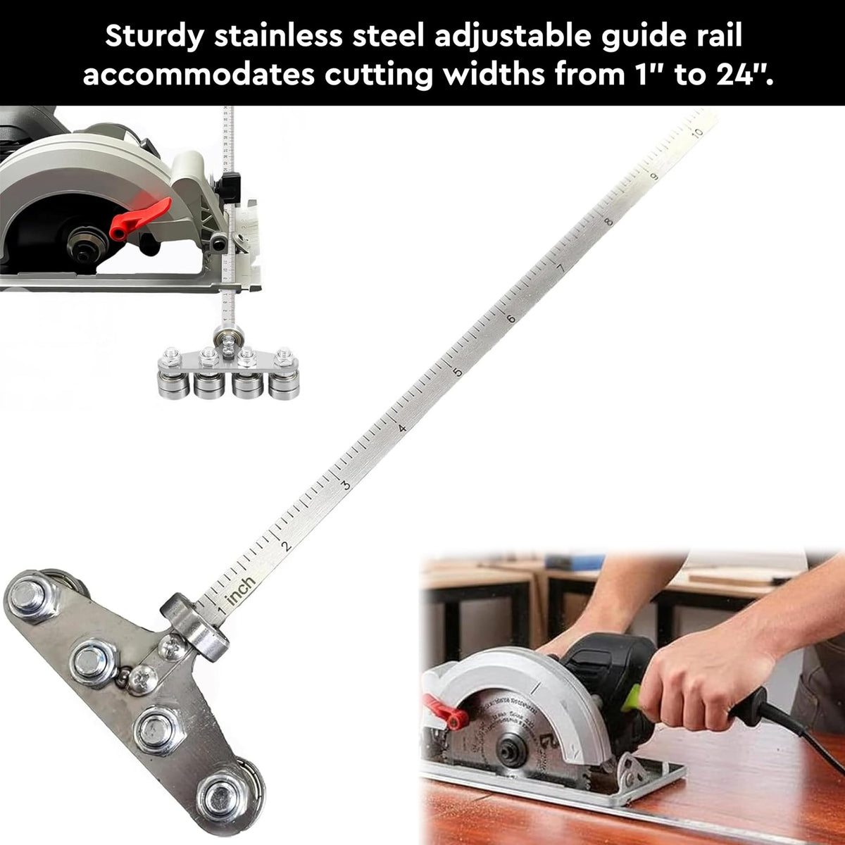 Mroace Adjustable Circular Saw Guide Rail