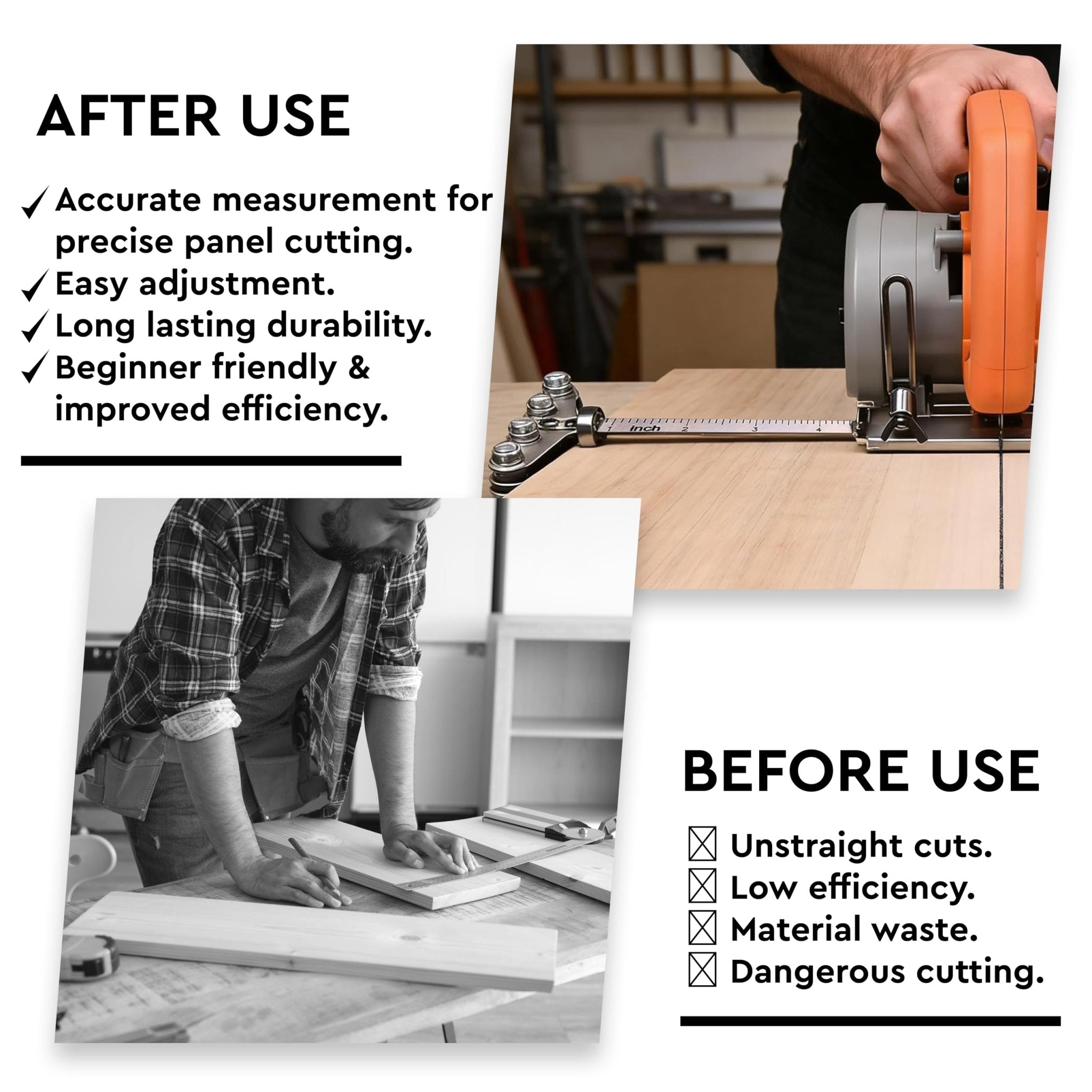 Mroace Adjustable Circular Saw Guide Rail